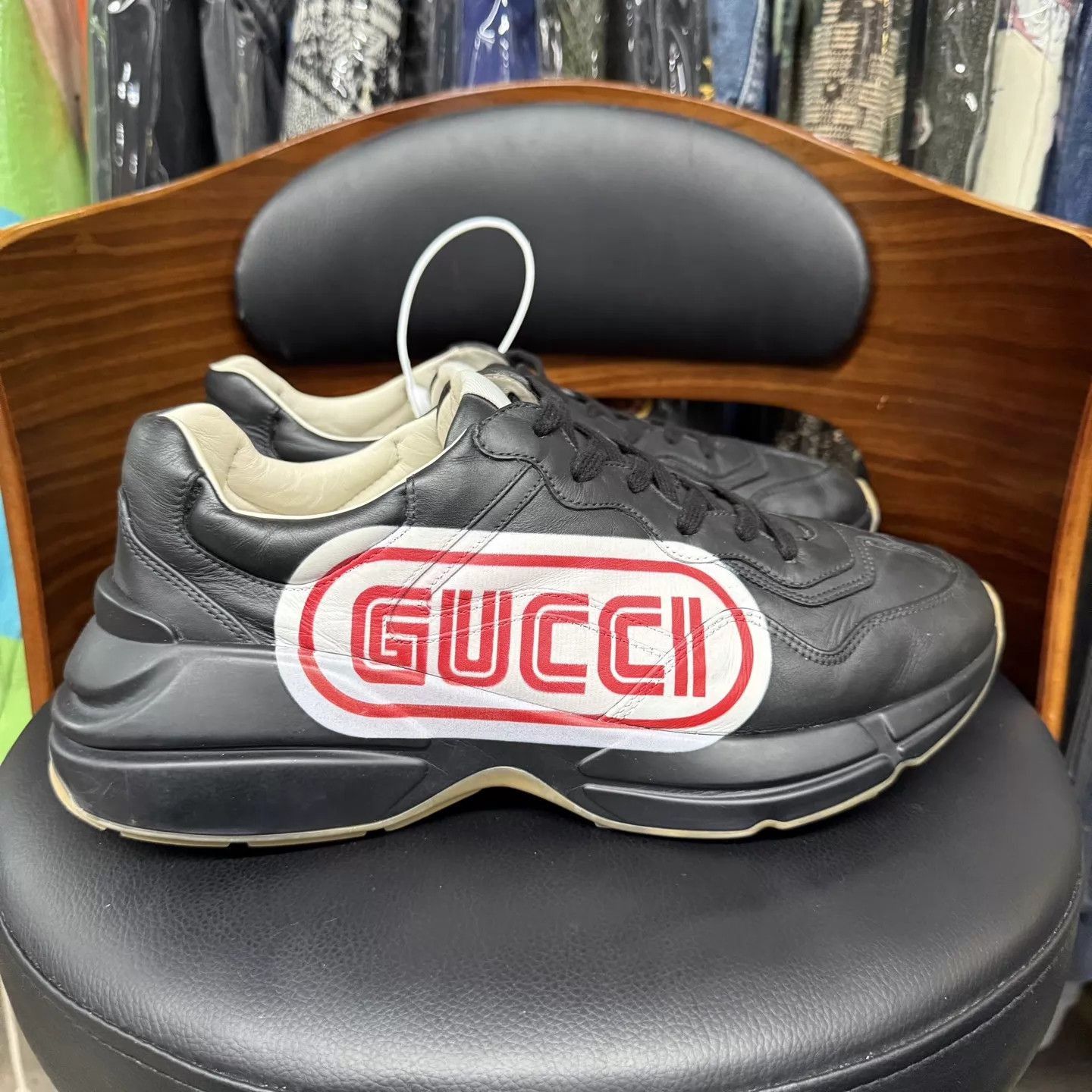 Gucci Black Low-Top Sneakers Size 10 Size US 10 / EU 43 - 4 Thumbnail