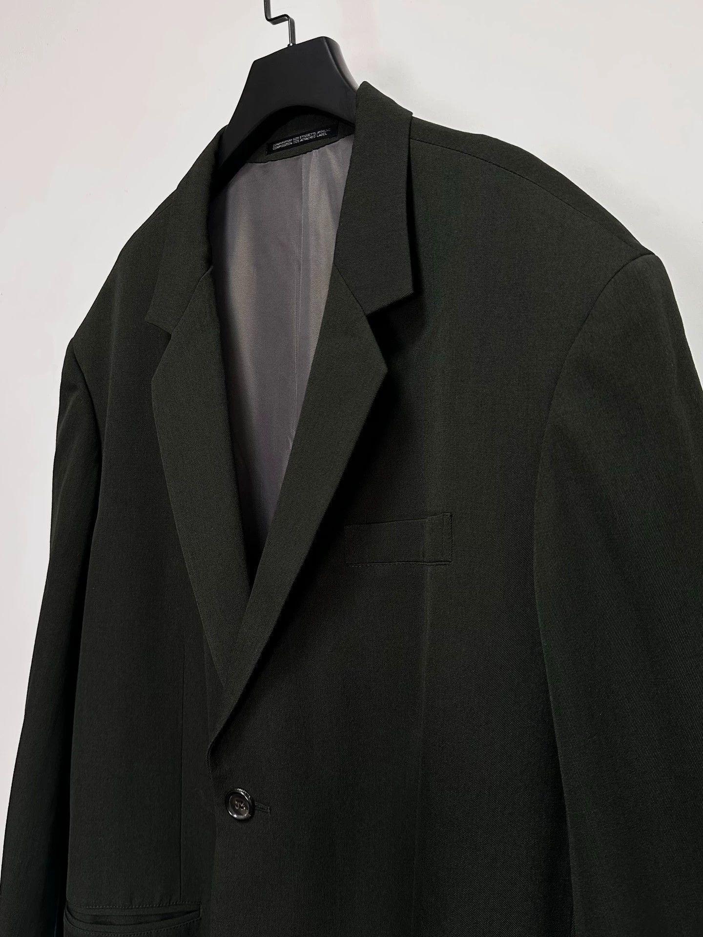 Yohji Yamamoto Green Lightweight Blazer - Size S Size US S / EU 44-46 / 1 - 5 Thumbnail
