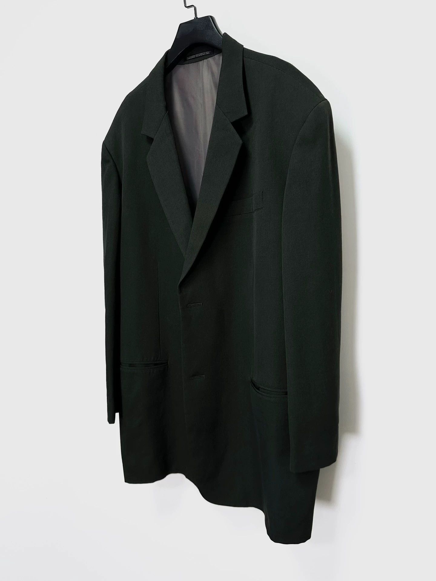 Yohji Yamamoto Green Lightweight Blazer - Size S Size US S / EU 44-46 / 1 - 3 Thumbnail