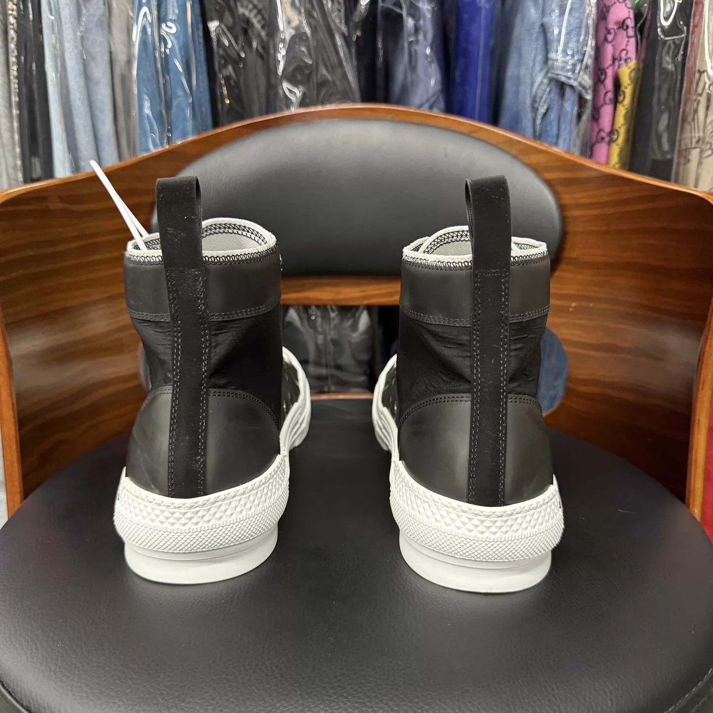 Dior Black High-Top Sneakers with White Accents Size US 9.5 / EU 42-43 - 3 Thumbnail