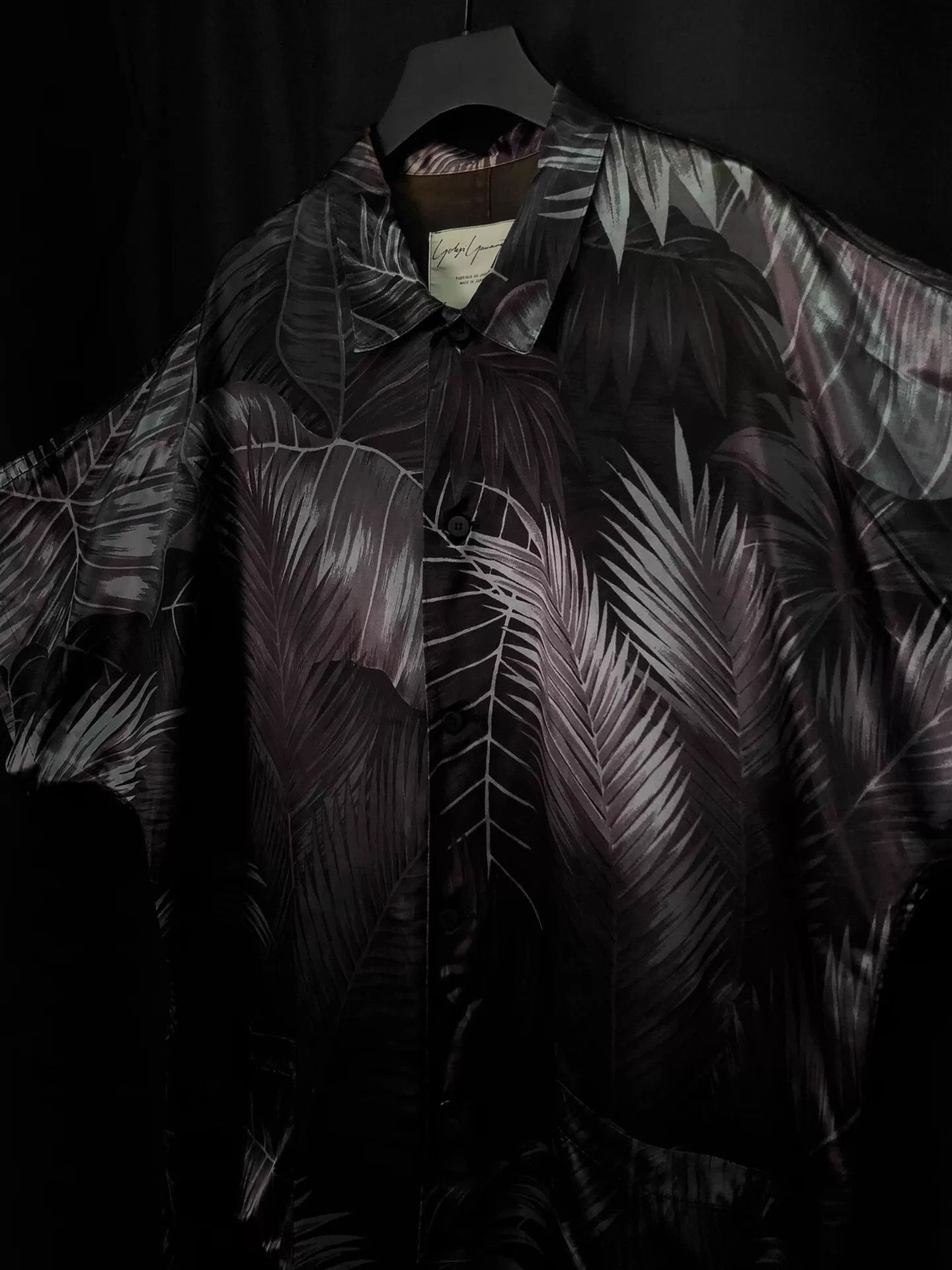 Yohji Yamamoto Short Sleeve Palm Leaf Print Button-Up Shirt Size US M / EU 48-50 / 2 - 4 Thumbnail