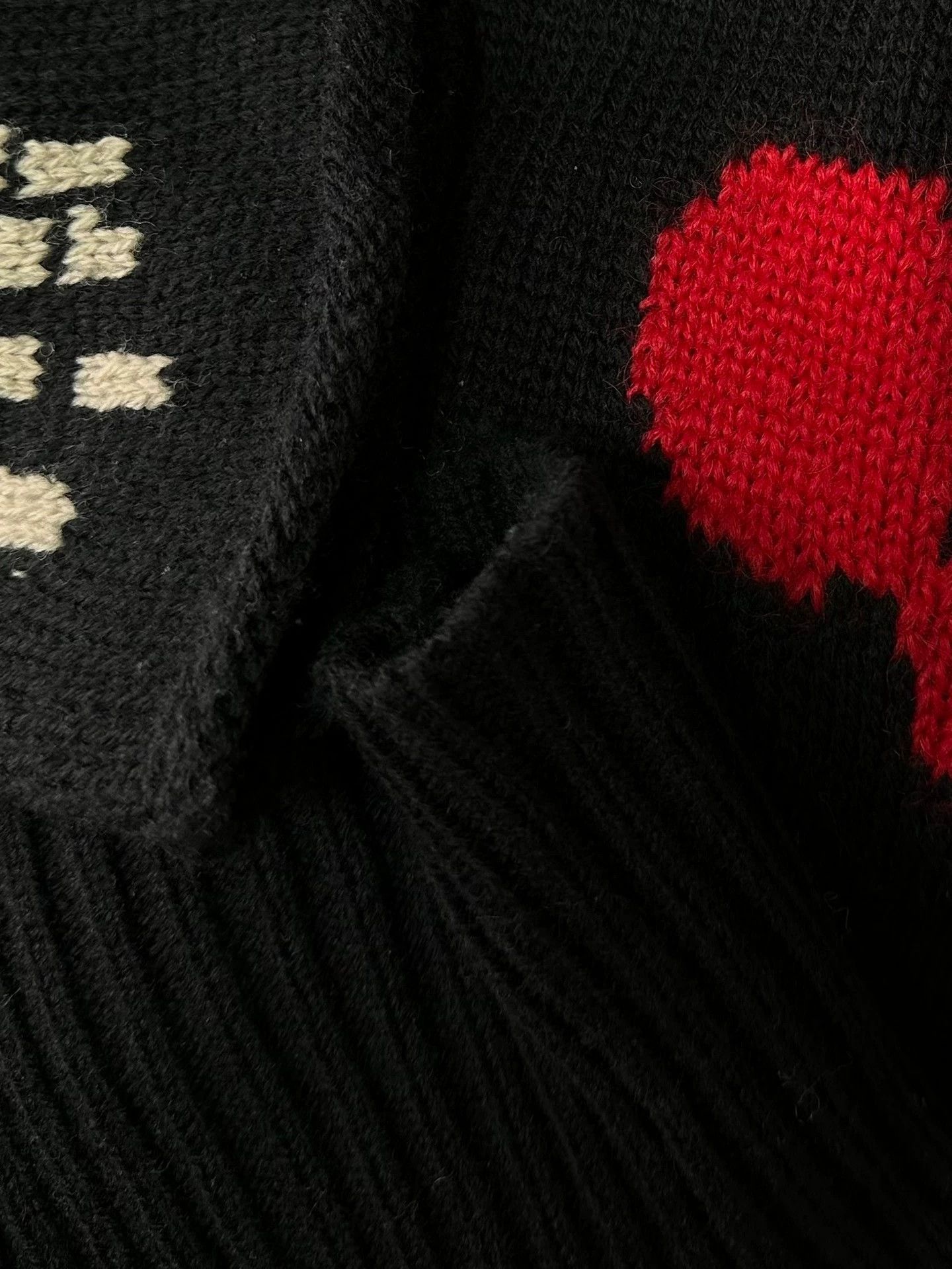 Yohji Yamamoto Black Turtleneck Sweater with Red Cherry Design Size US L / EU 52-54 / 3 - 6 Thumbnail