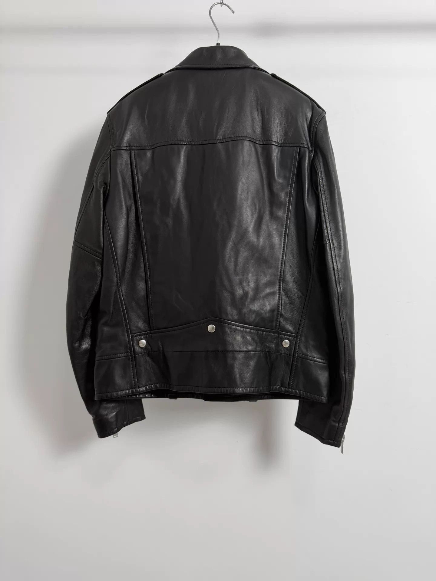 Saint Laurent Paris Black Leather Biker Jacket - Size L Size US L / EU 52-54 / 3 - 2 Thumbnail
