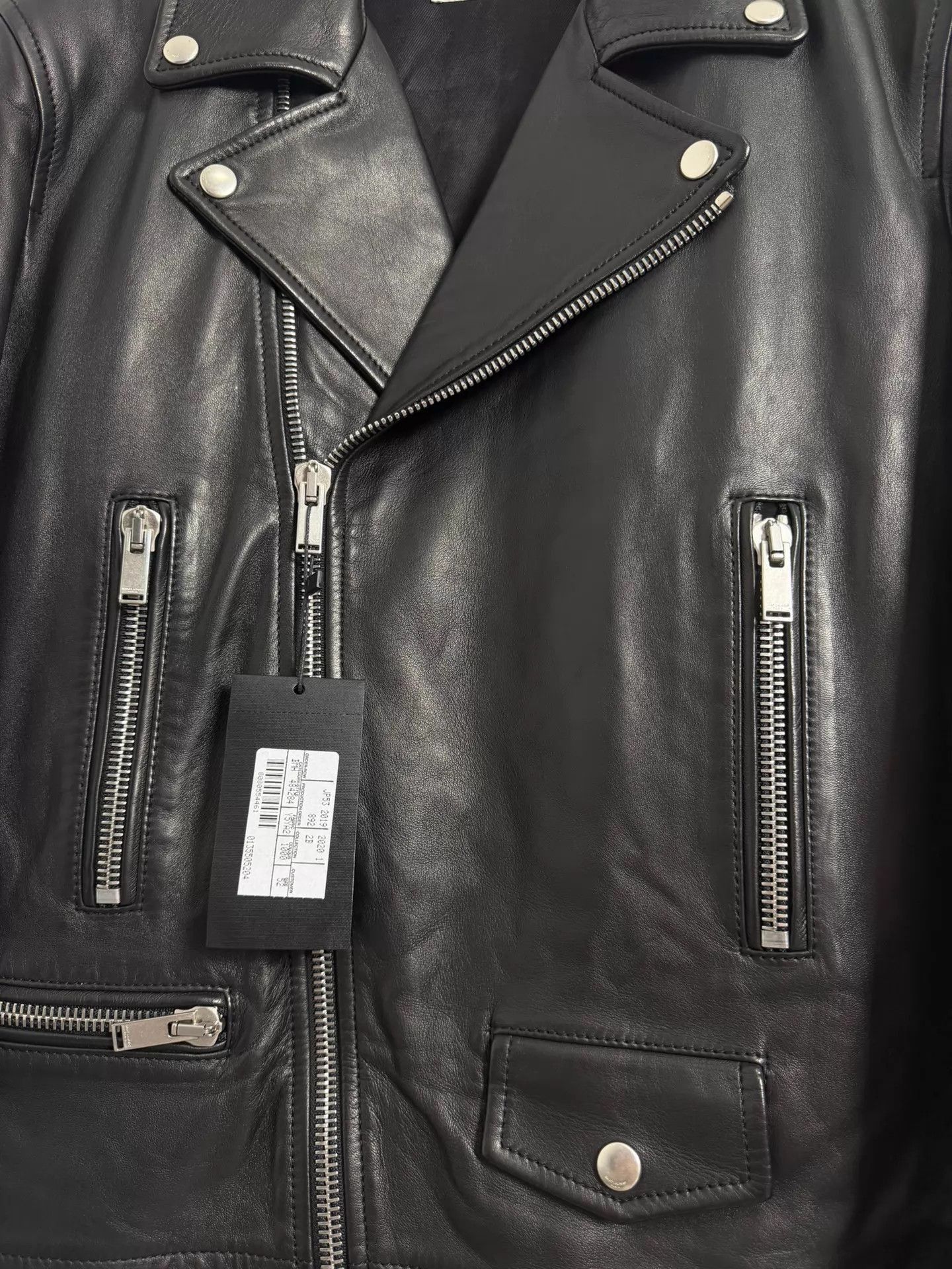 Saint Laurent Paris Black Leather Biker Jacket - Size L Size US L / EU 52-54 / 3 - 3 Thumbnail