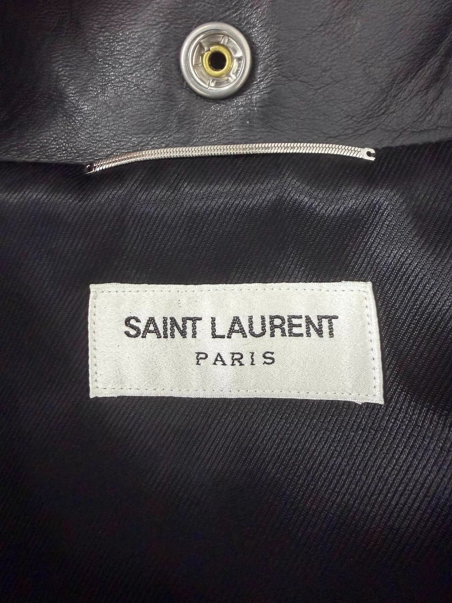 Saint Laurent Paris Black Leather Biker Jacket - Size L Size US L / EU 52-54 / 3 - 4 Thumbnail