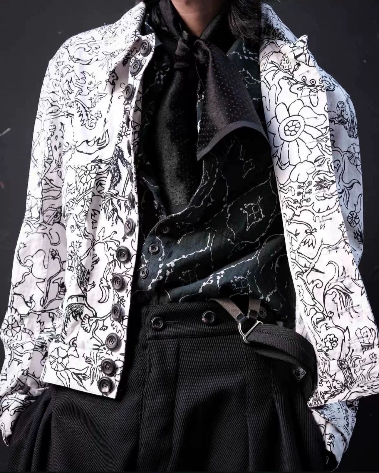 John Alexander Skelton Multi-Print Button-Front Light Jacket Size US L / EU 52-54 / 3 - 9 Thumbnail