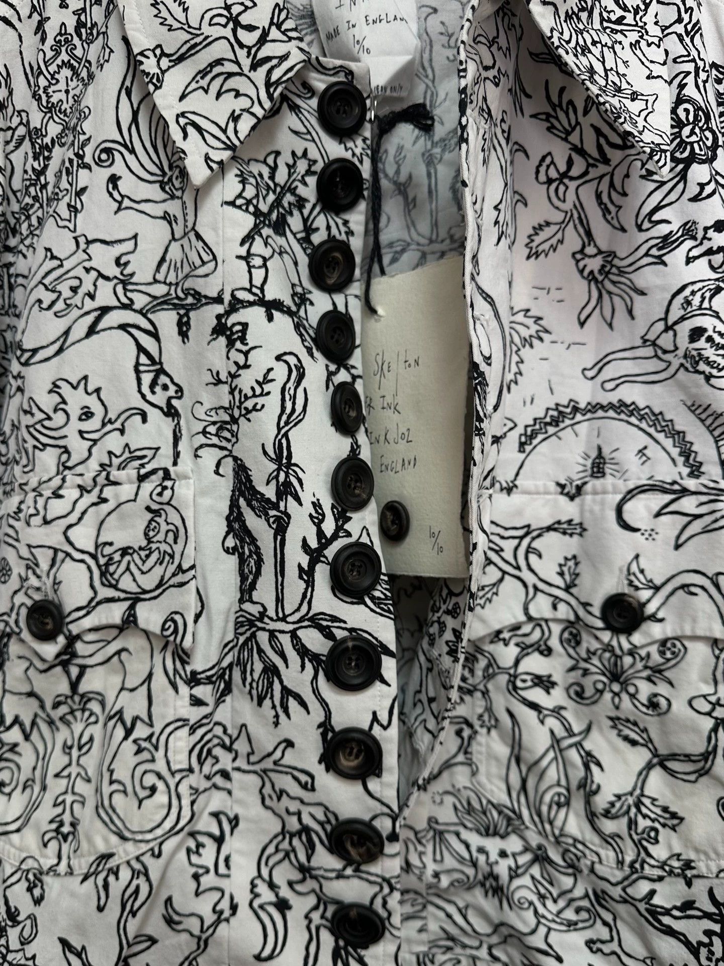John Alexander Skelton Multi-Print Button-Front Light Jacket Size US L / EU 52-54 / 3 - 7 Thumbnail