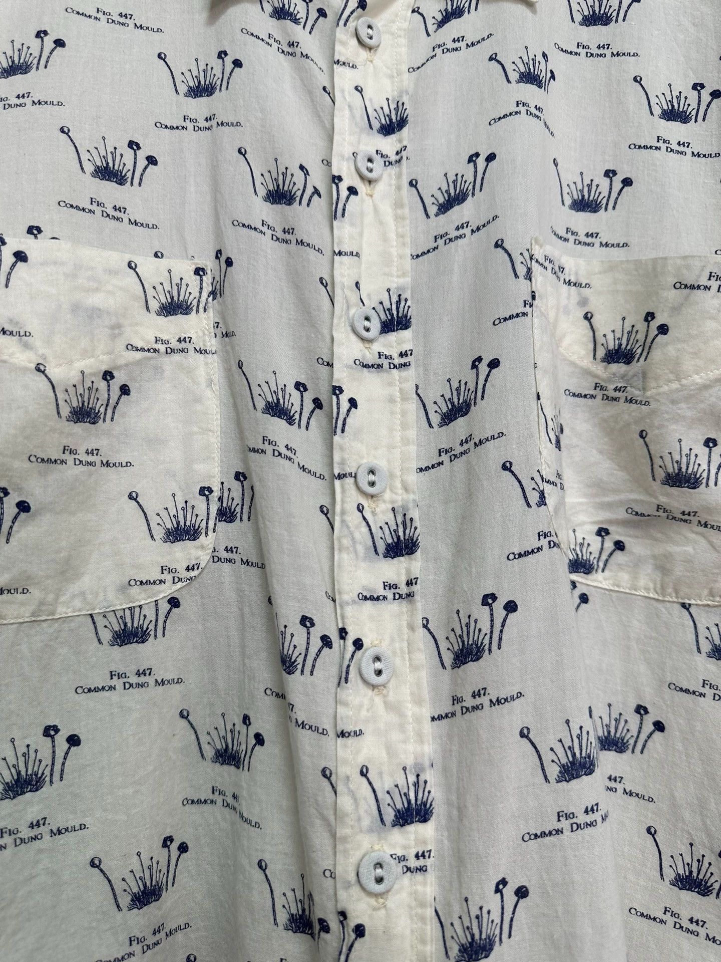 Paul Harnden Shoemakers White Printed Long Sleeve Button-Up Shirt Size US S / EU 44-46 / 1 - 5 Thumbnail