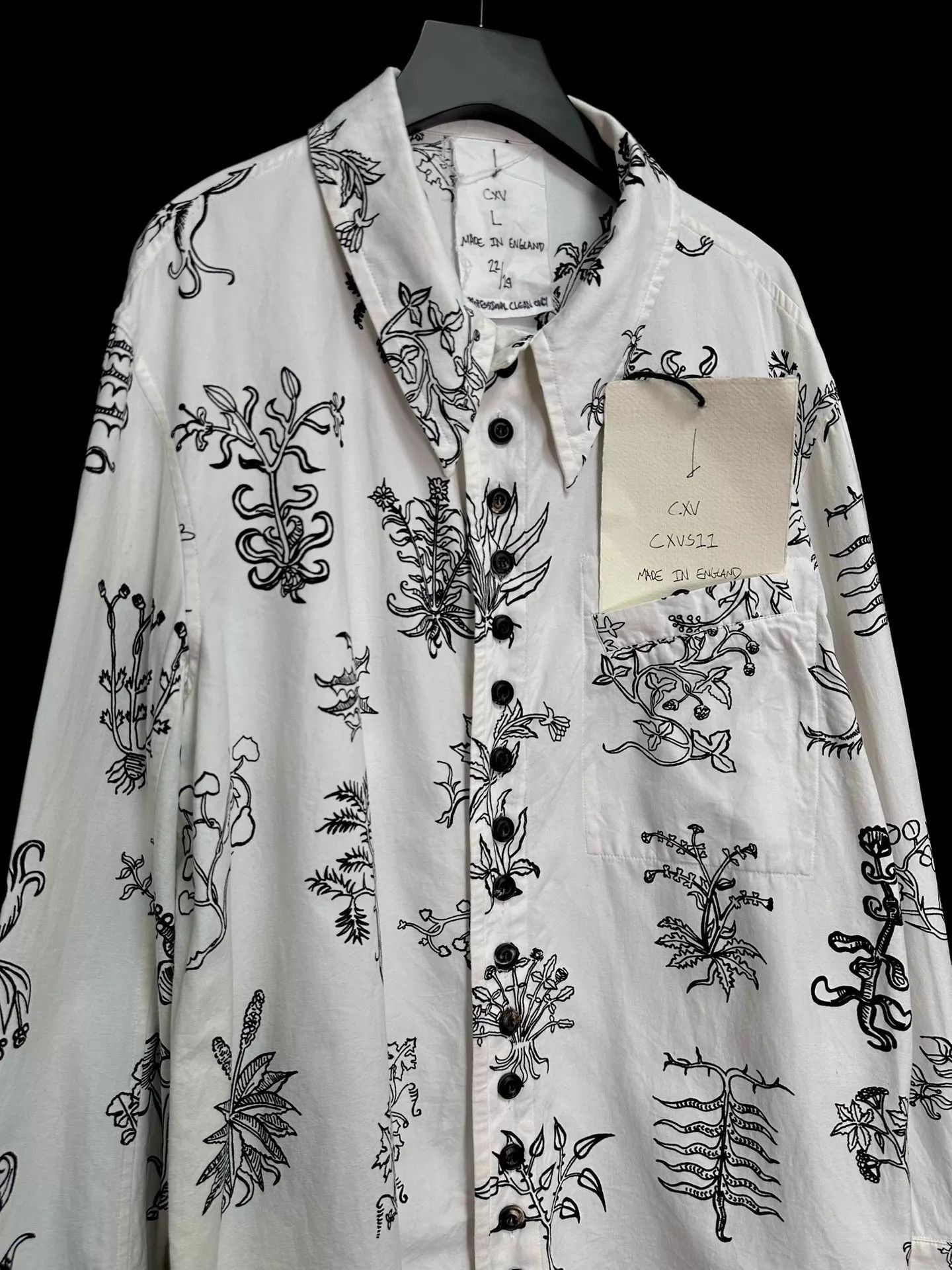 John Alexander Skelton Multi-Print Long Sleeve Button-Up Shirt Size US L / EU 52-54 / 3 - 4 Thumbnail