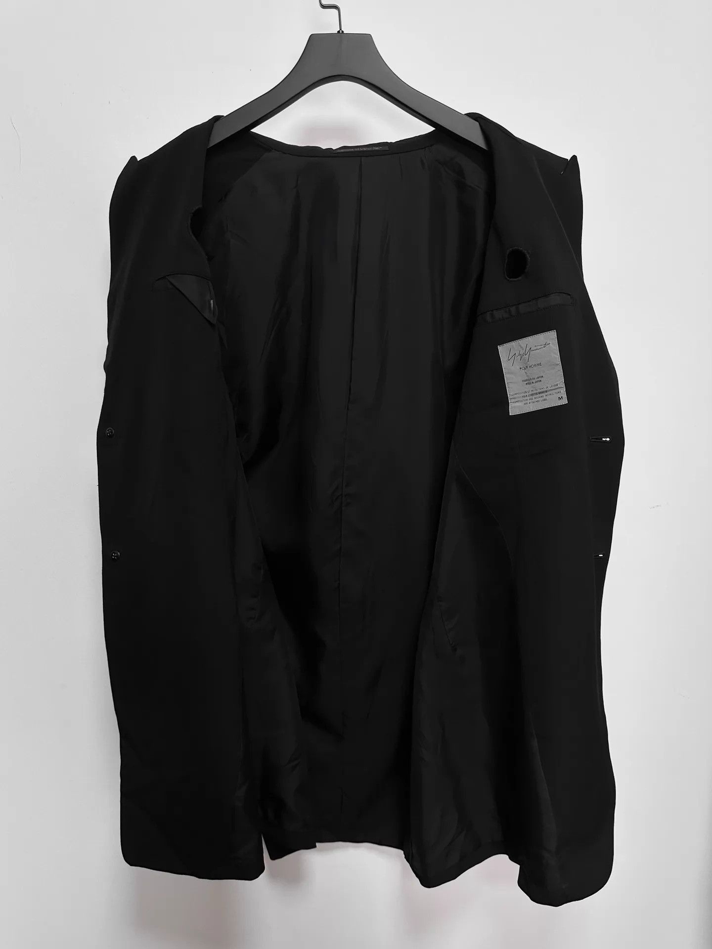 Yohji Yamamoto Black Cut-Out Detail Light Jacket Size US M / EU 48-50 / 2 - 3 Thumbnail