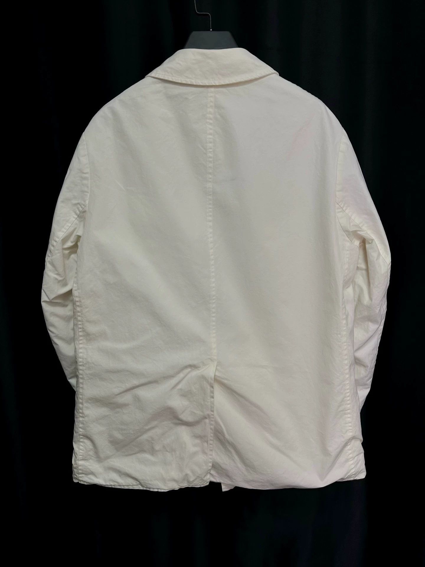 Paul Harnden Shoemakers Beige Lightweight Collared Jacket with Pockets Size US S / EU 44-46 / 1 - 3 Thumbnail
