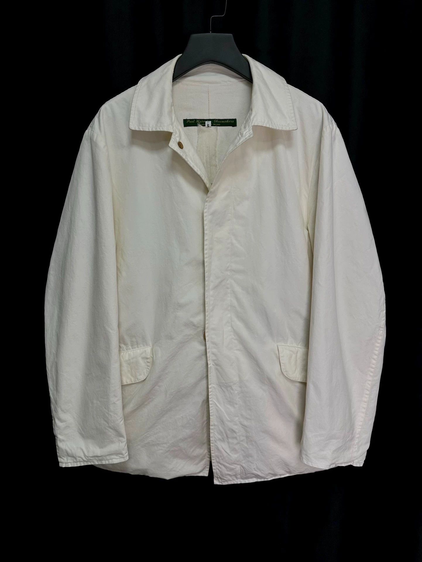 Paul Harnden Shoemakers Beige Lightweight Collared Jacket with Pockets Size US S / EU 44-46 / 1 - 2 Thumbnail