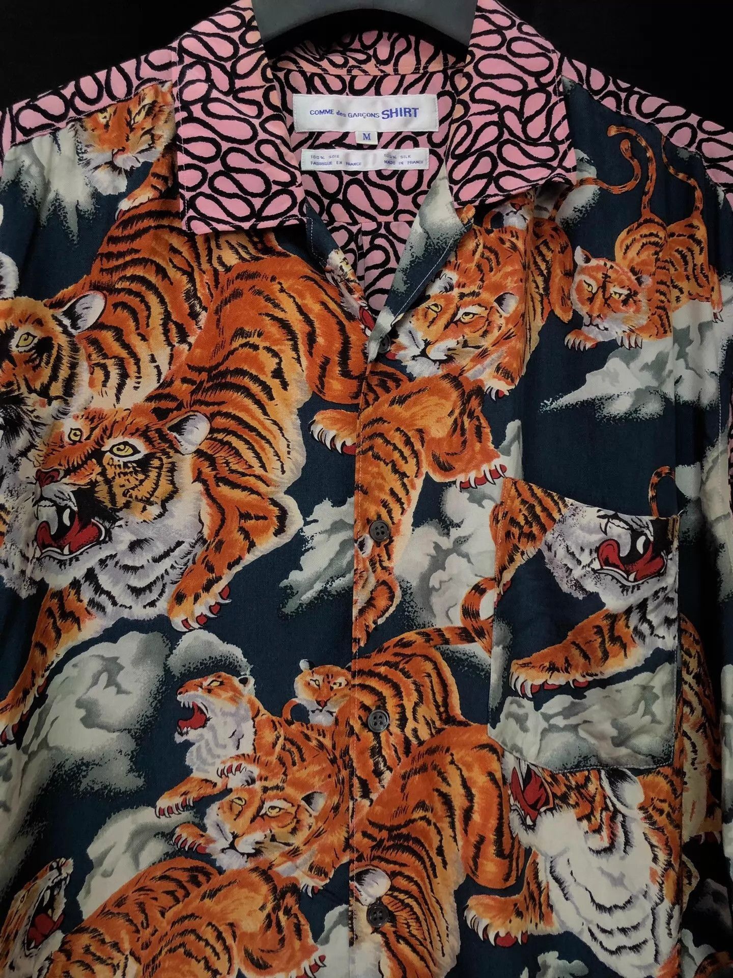 Comme des Garcons Multi Tiger Print Long Sleeve Button-Up Shirt Size US M / EU 48-50 / 2 - 2 Thumbnail