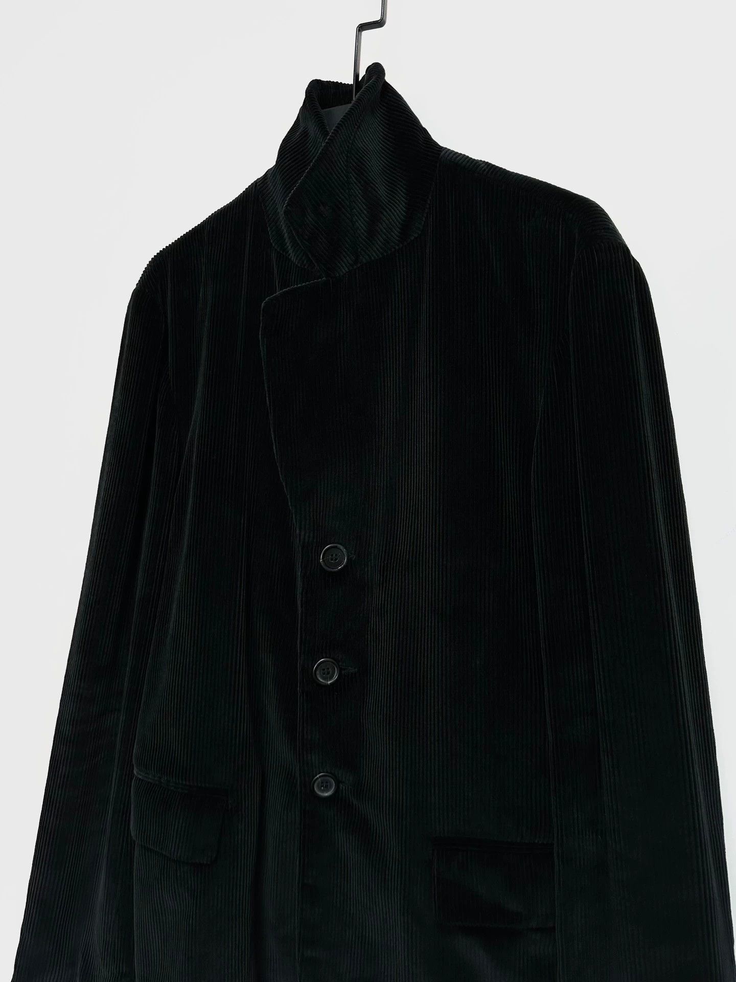 Casey Casey Black Corduroy Button-Front Jacket Size US XS / EU 42 / 0 - 6 Thumbnail