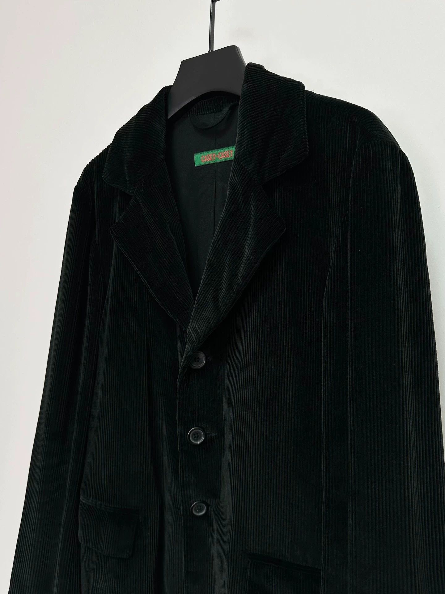 Casey Casey Black Corduroy Button-Front Jacket Size US XS / EU 42 / 0 - 7 Thumbnail