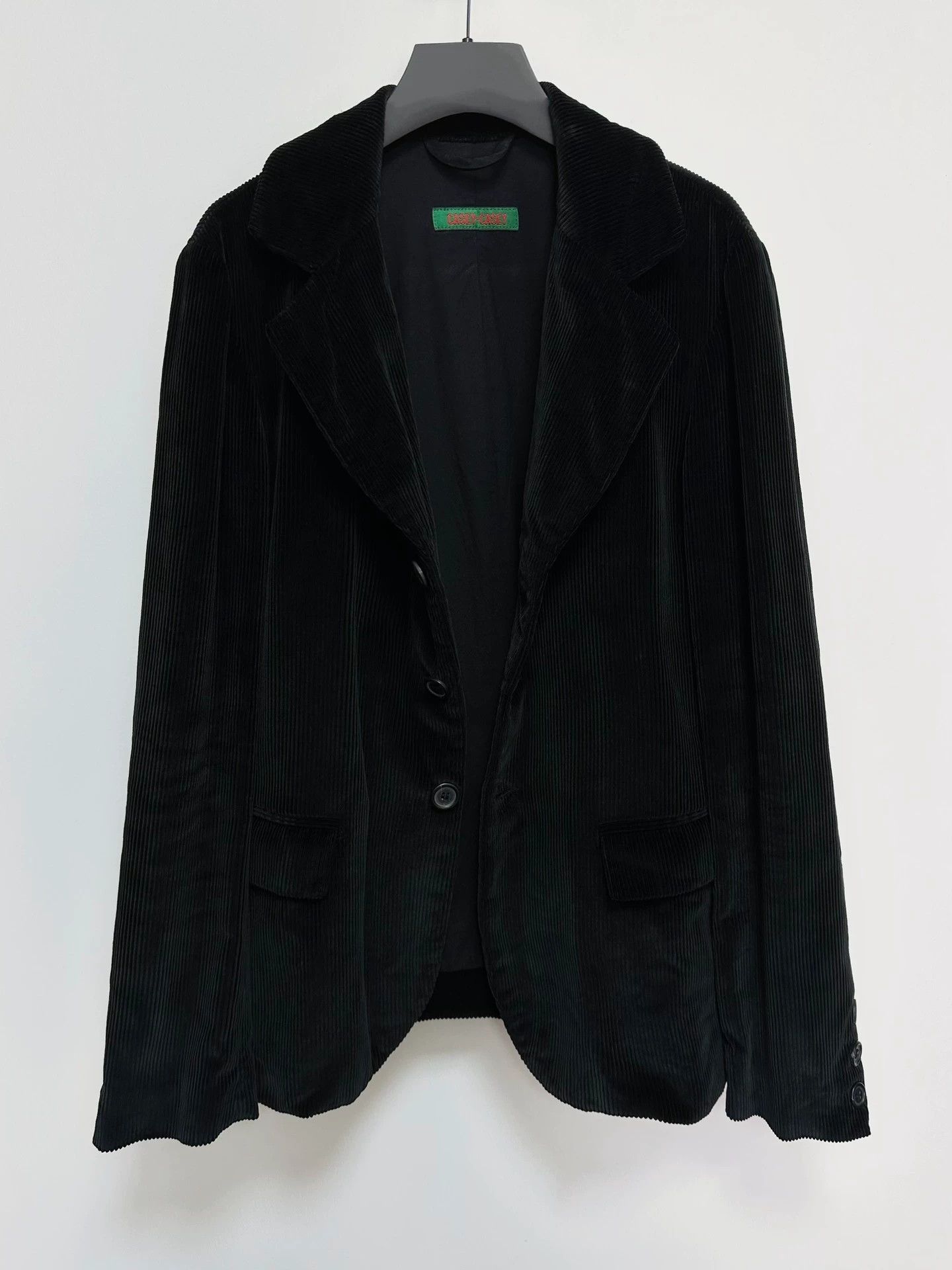Casey Casey Black Corduroy Button-Front Jacket Size US XS / EU 42 / 0 - 4 Thumbnail