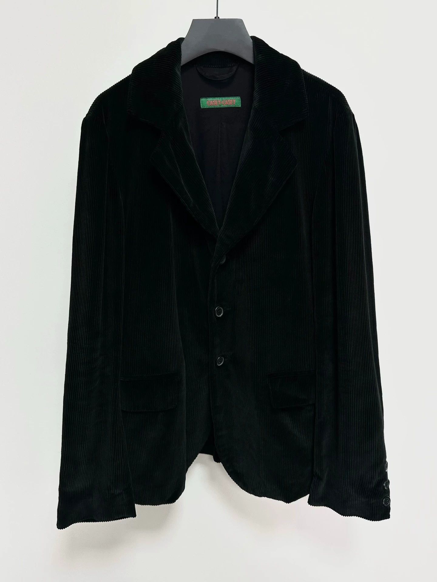 Casey Casey Black Corduroy Button-Front Jacket Size US XS / EU 42 / 0 - 2 Thumbnail