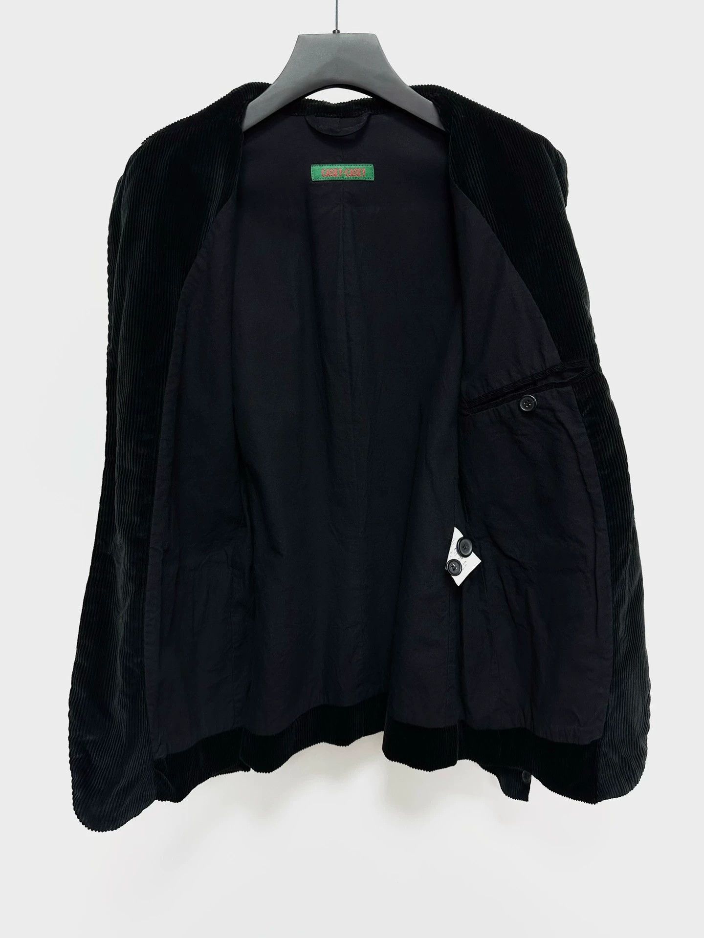 Casey Casey Black Corduroy Button-Front Jacket Size US XS / EU 42 / 0 - 3 Thumbnail