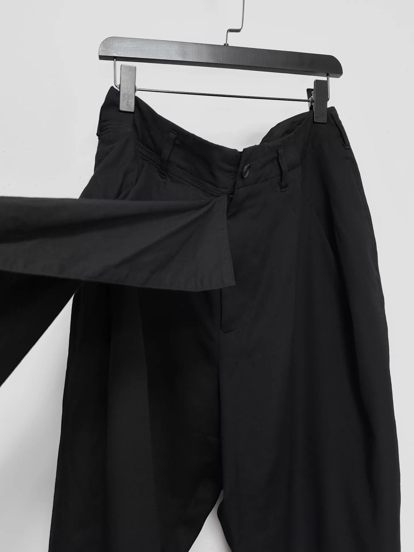 Yohji Yamamoto Black Asymmetric Casual Pants Size US 34 / EU 50 - 4 Thumbnail
