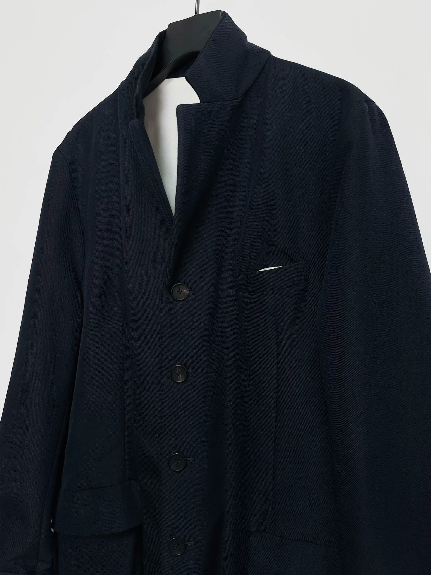 Bergfabel Blue Long Button-Front Coat - Size S Size US S / EU 44-46 / 1 - 5 Thumbnail