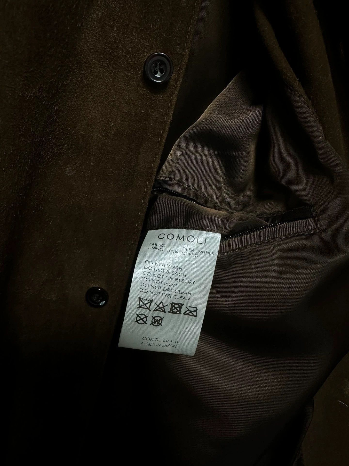Comoli Brown Long Sleeve Button-Up Shirt Size US L / EU 52-54 / 3 - 8 Thumbnail