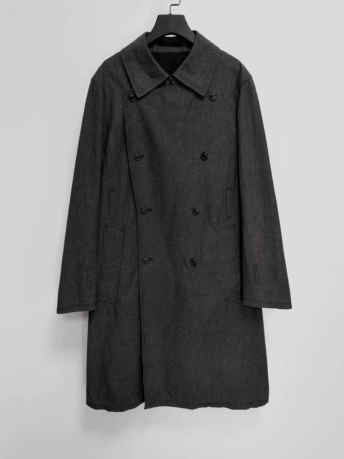 Arts & Science Black Double-Breasted Long Trench Coat Size US S / EU 44-46 / 1 - 2 Thumbnail