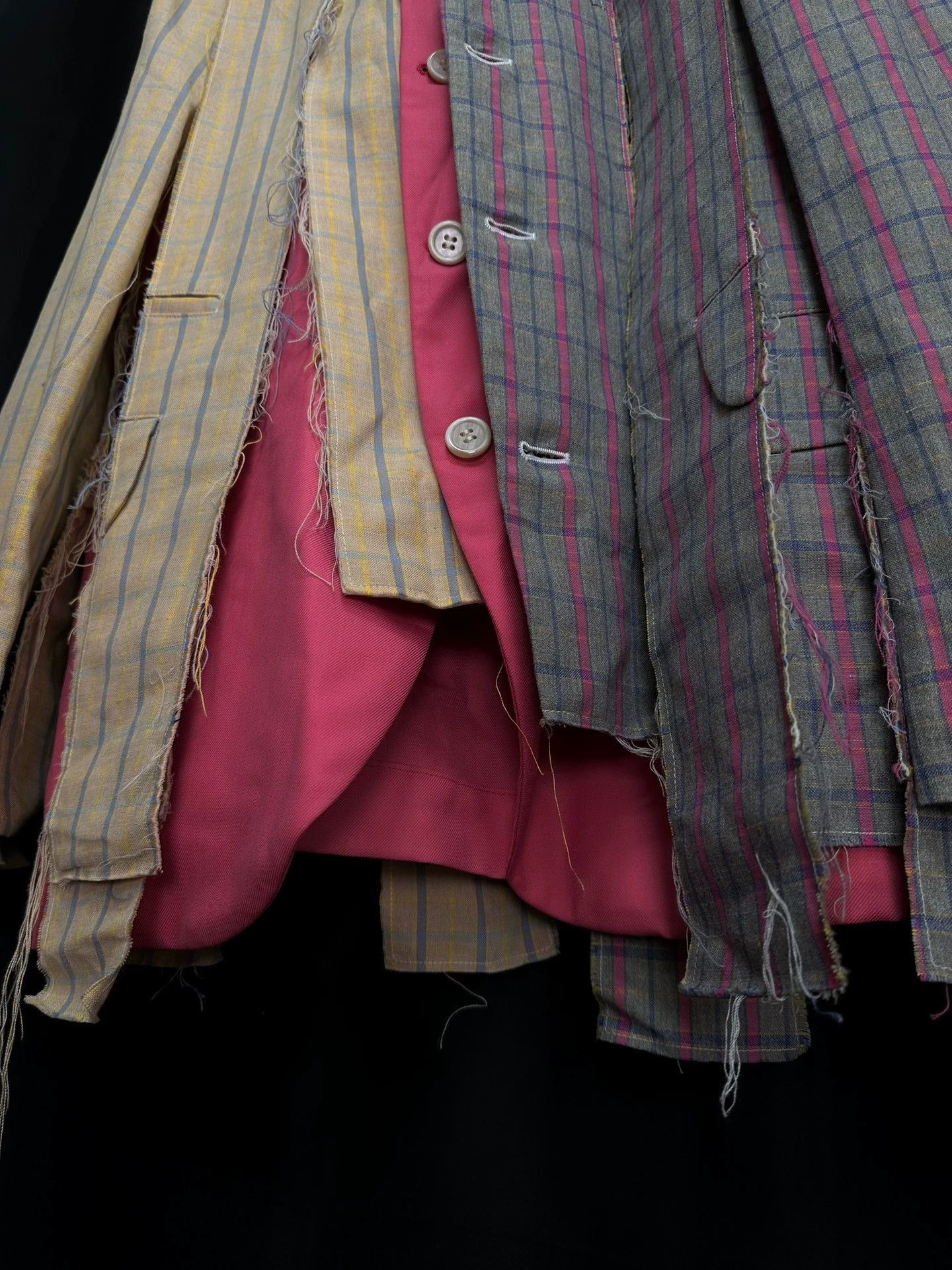 Comme des Garcons Multi Color Patchwork Striped Plaid Jacket M Size US M / EU 48-50 / 2 - 5 Thumbnail