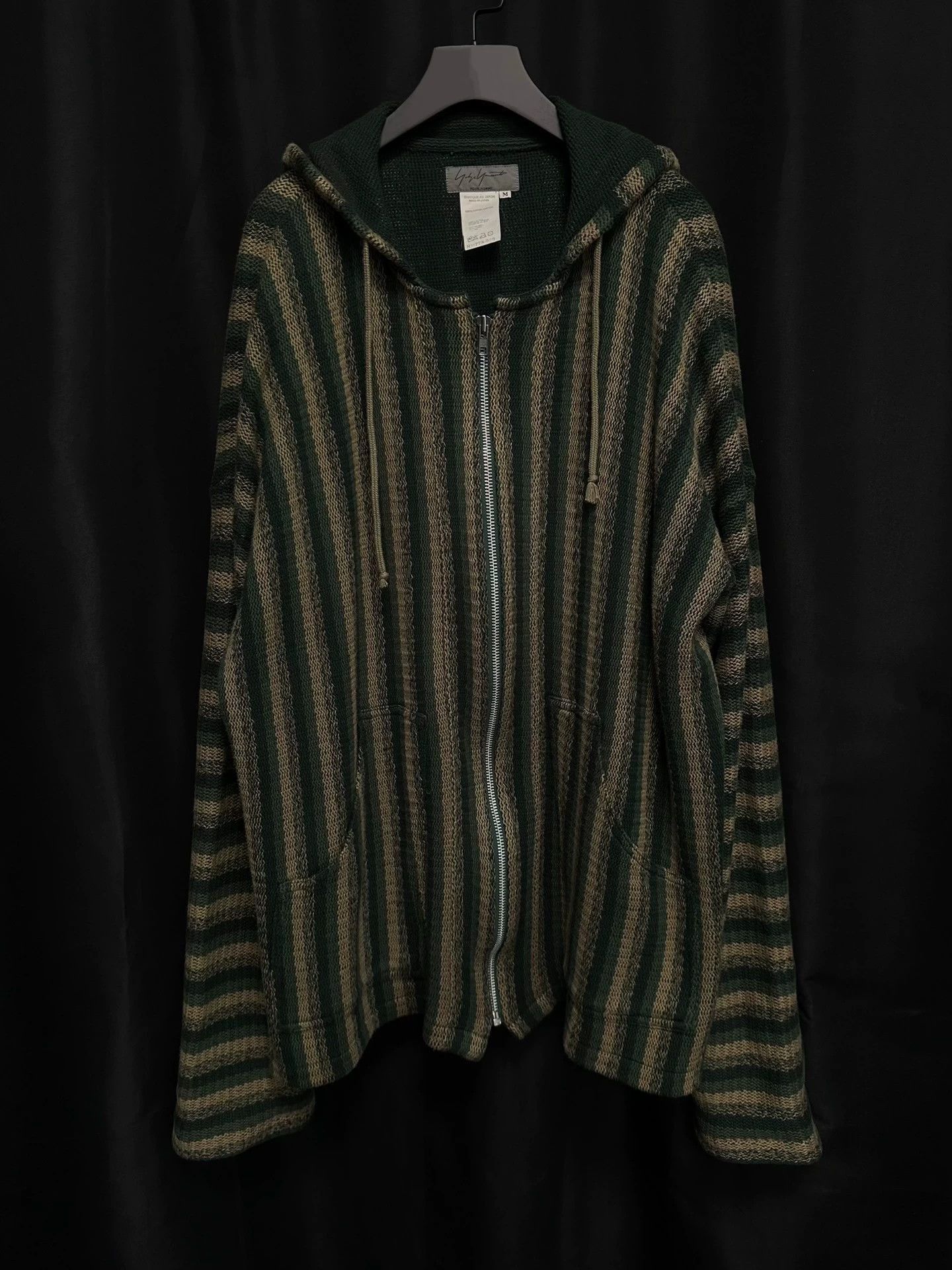 Yohji Yamamoto Striped Graphic Hooded Sweatshirt Size US M / EU 48-50 / 2 - 2 Thumbnail