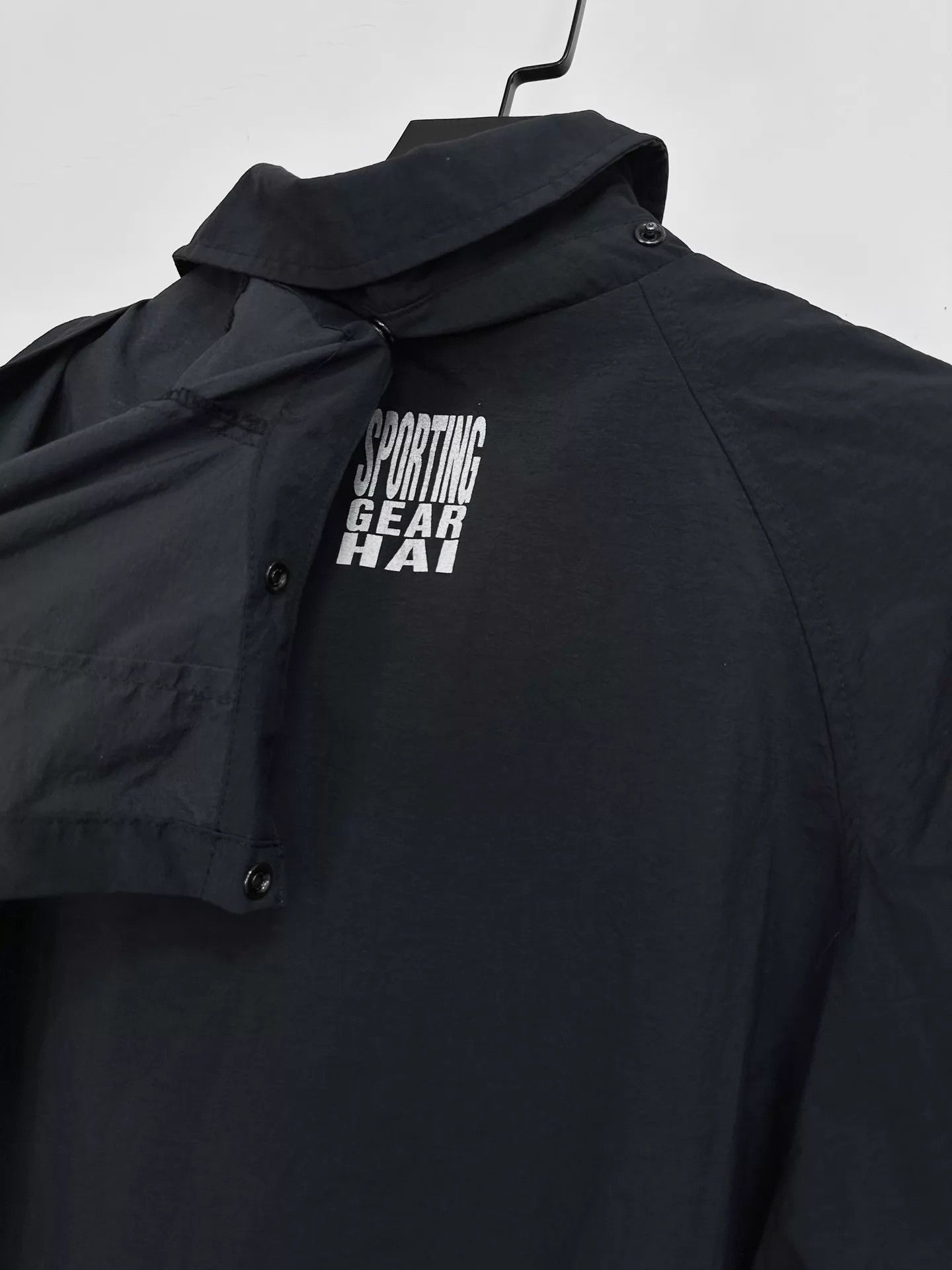 Issey Miyake Black Collared Button-Up Jacket with Graphic Print Size US M / EU 48-50 / 2 - 4 Thumbnail