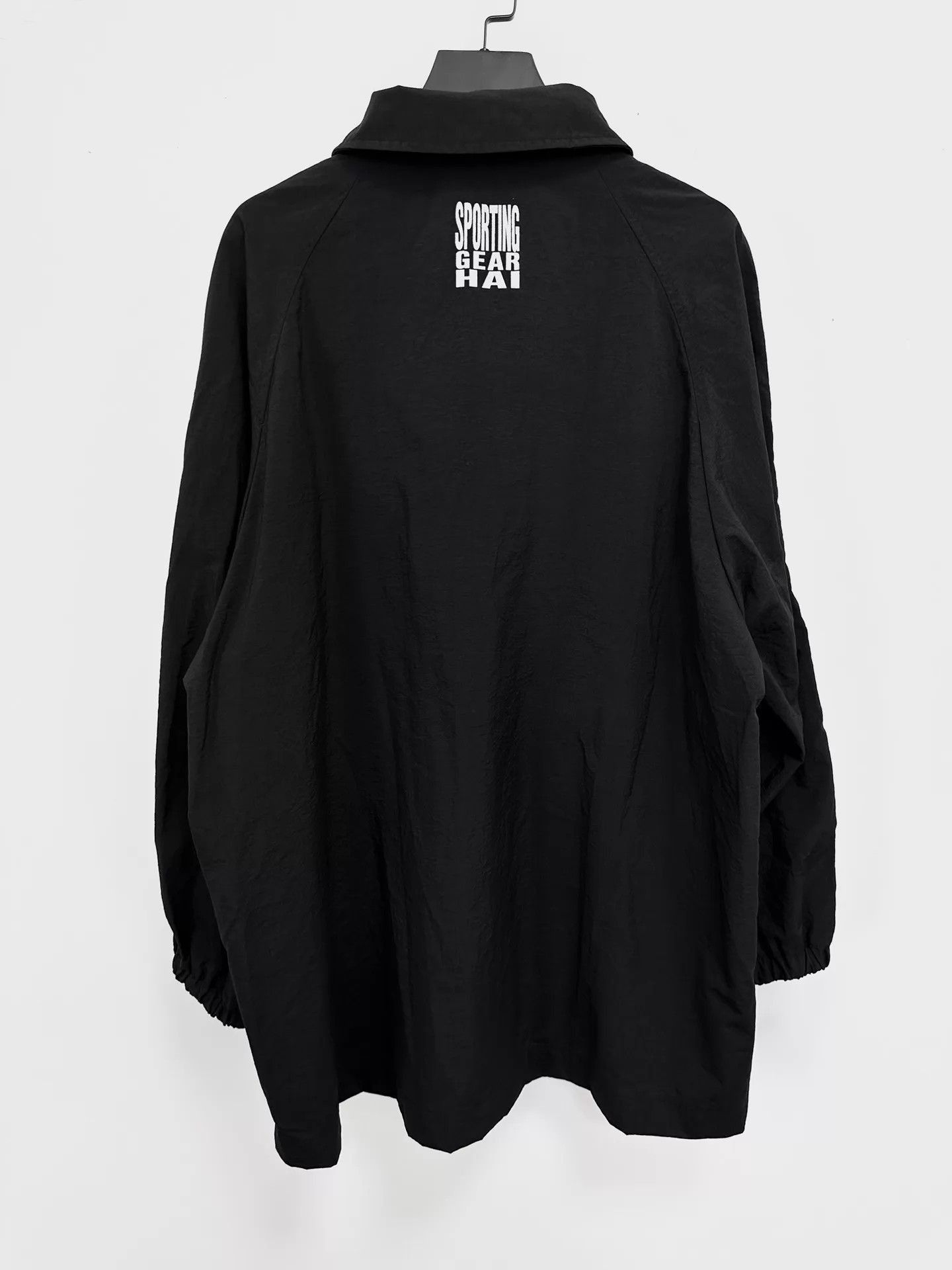 Issey Miyake Black Collared Button-Up Jacket with Graphic Print Size US M / EU 48-50 / 2 - 3 Thumbnail
