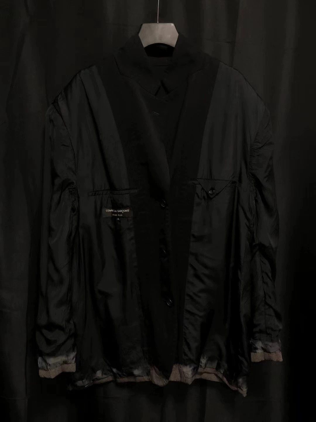 Comme des Garcons Black Single-Breasted Blazer with Distressed Hem Size US M / EU 48-50 / 2 - 2 Thumbnail