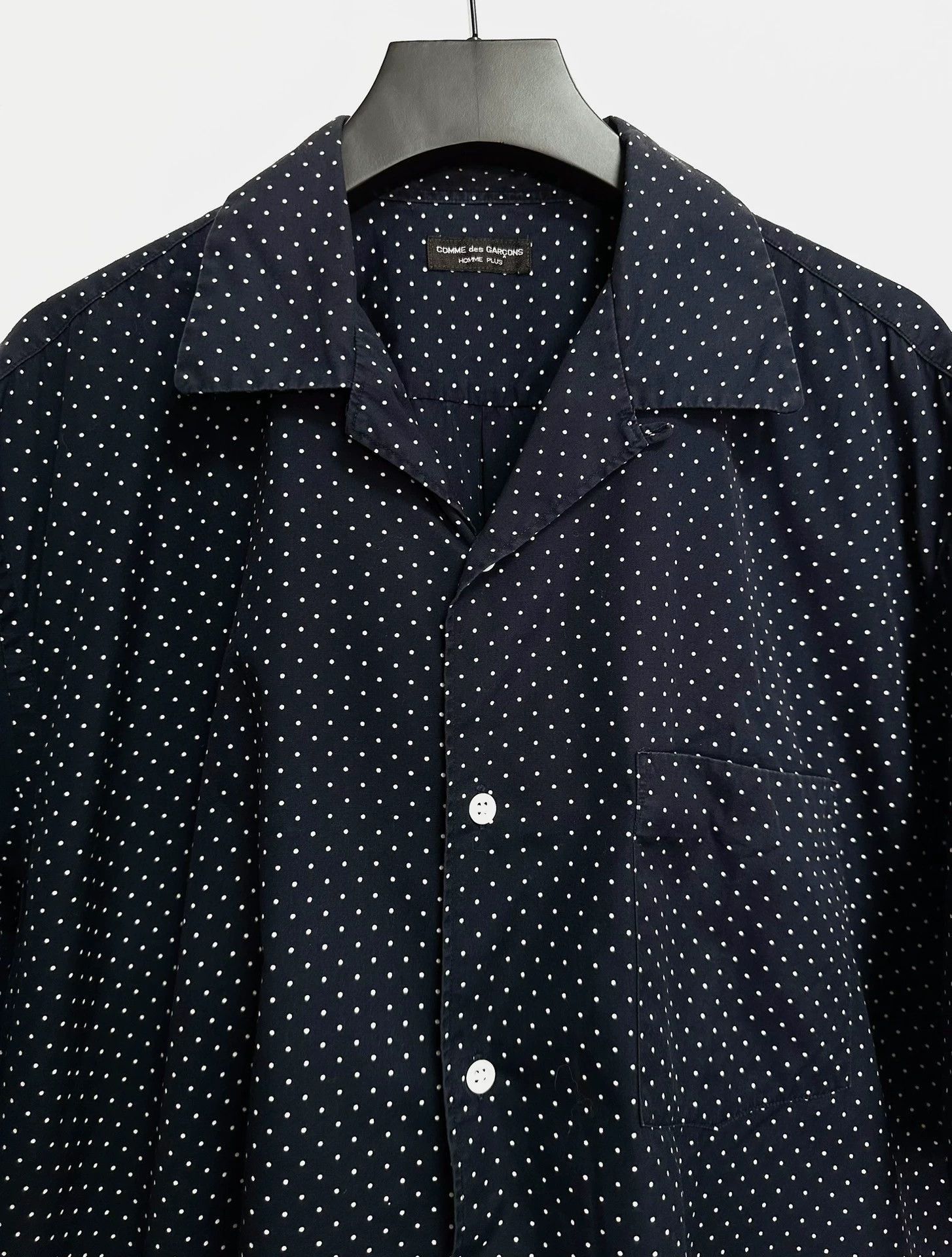 Comme des Garcons Blue Polka Dot Short Sleeve Button-Up Shirt Size US M / EU 48-50 / 2 - 3 Thumbnail