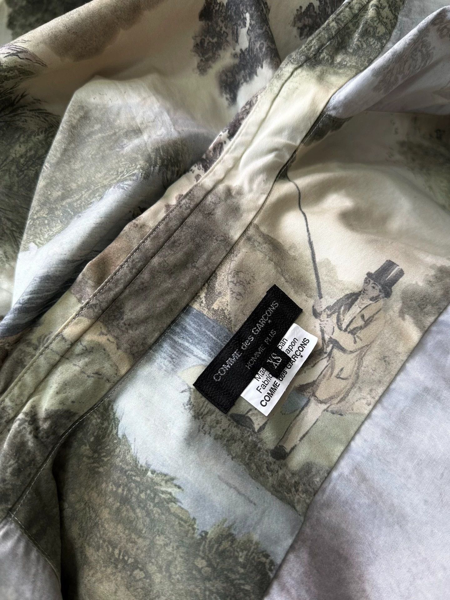 Comme des Garcons Green Landscape Print Short Sleeve Button-Up Shirt Size US S / EU 44-46 / 1 - 6 Thumbnail
