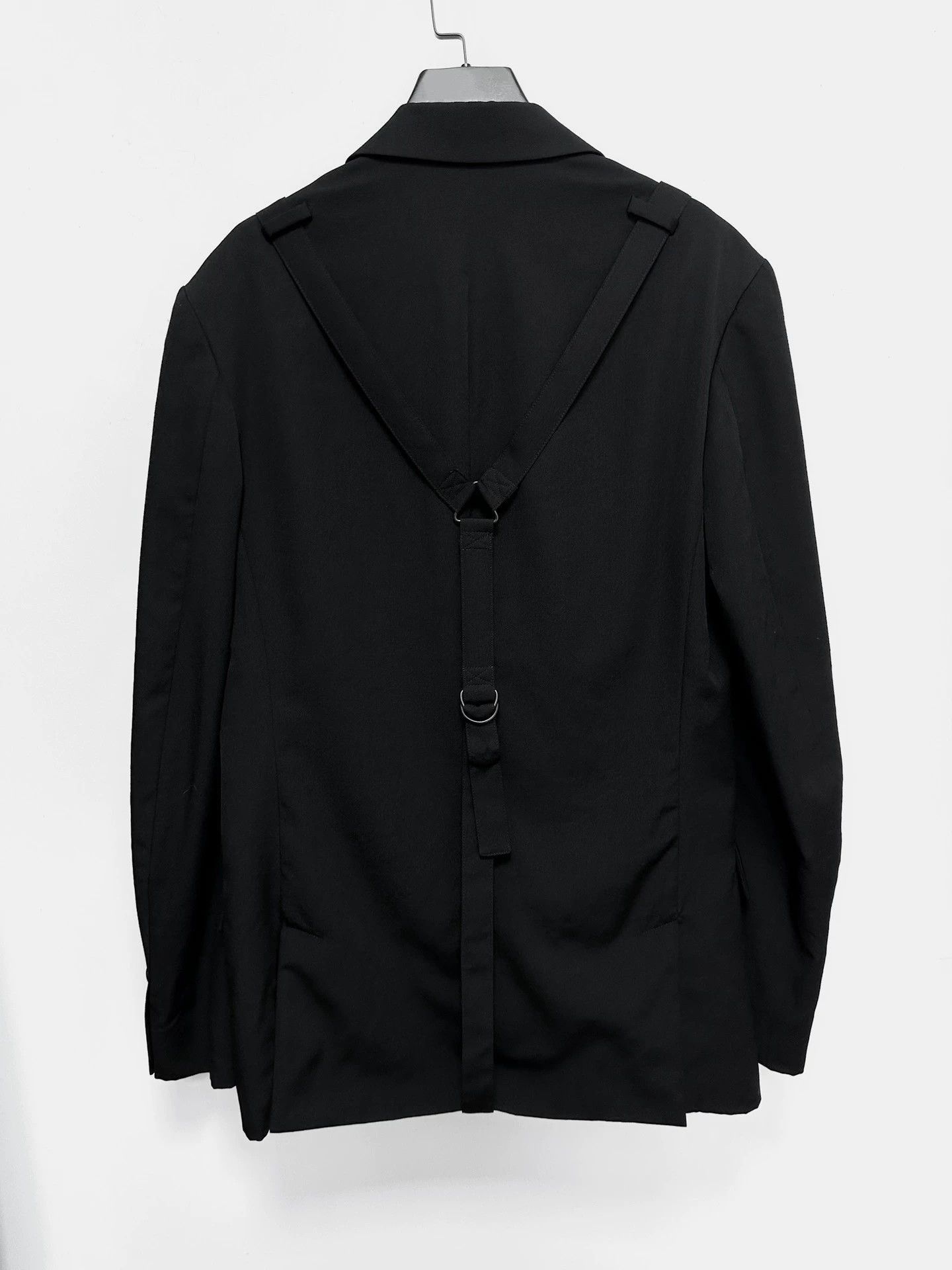 Yohji Yamamoto Black Tailored Blazer with Button Closure Size US L / EU 52-54 / 3 - 2 Thumbnail