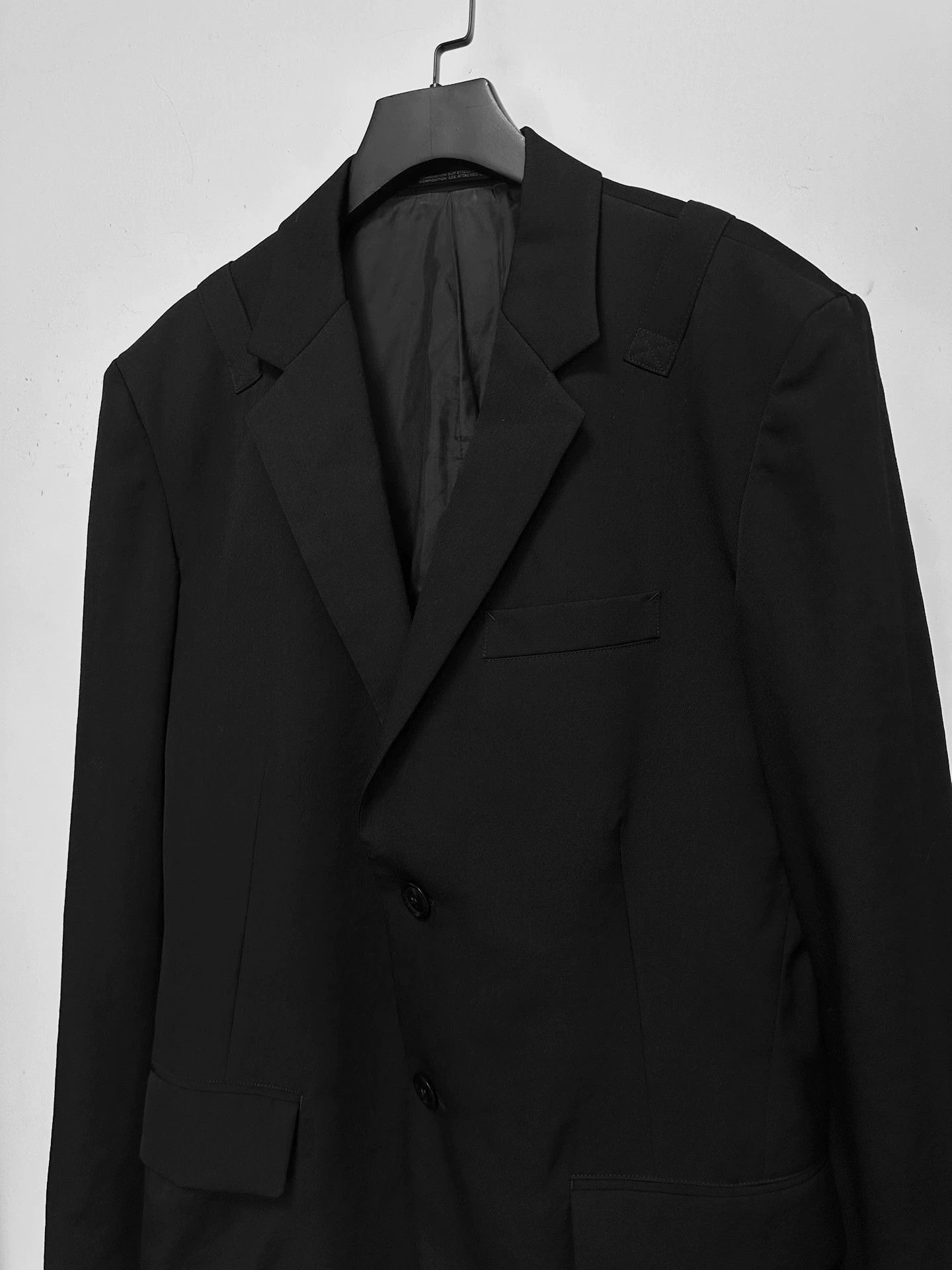 Yohji Yamamoto Black Tailored Blazer with Button Closure Size US L / EU 52-54 / 3 - 4 Thumbnail