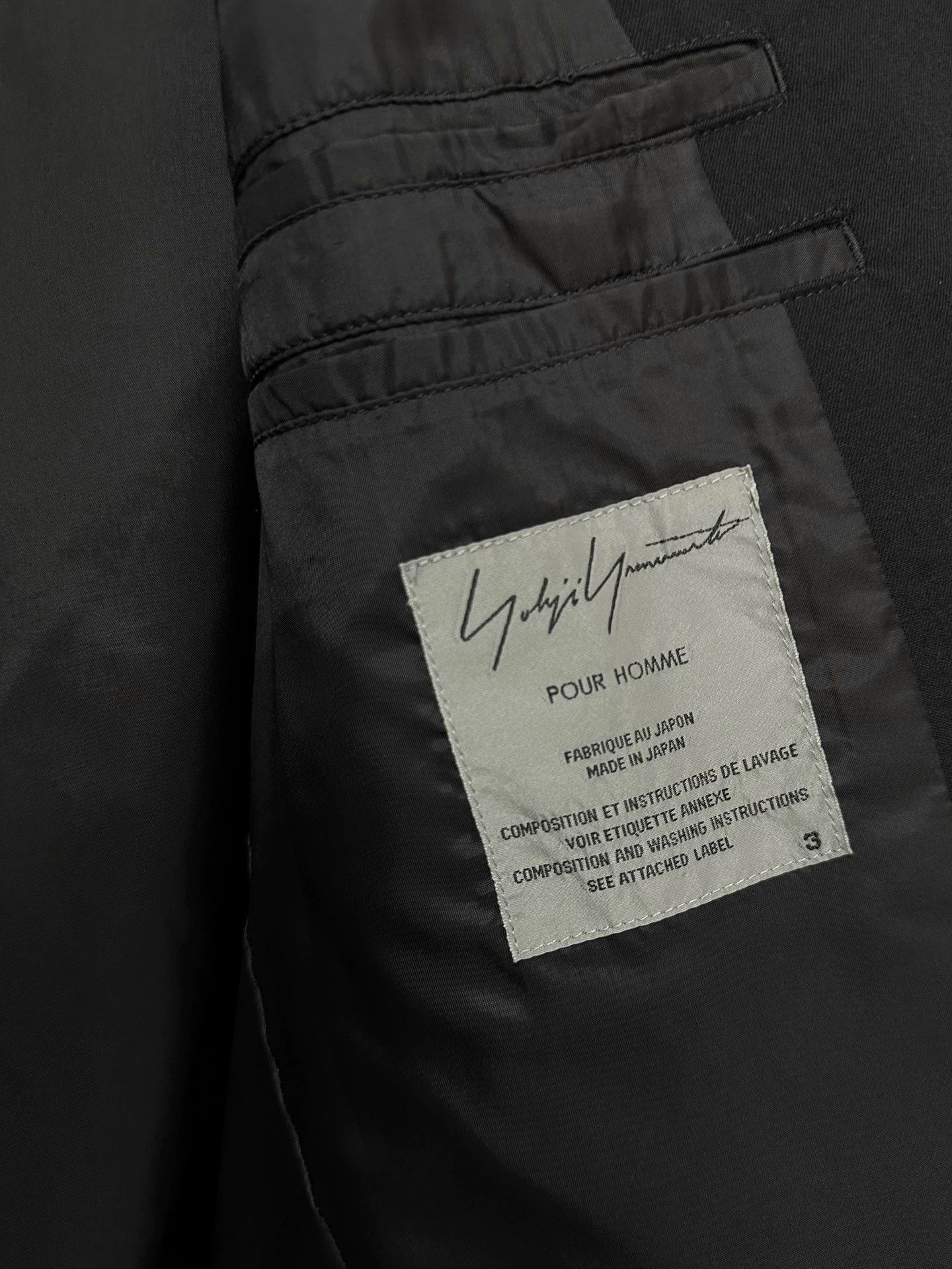 Yohji Yamamoto Black Tailored Blazer with Button Closure Size US L / EU 52-54 / 3 - 7 Thumbnail
