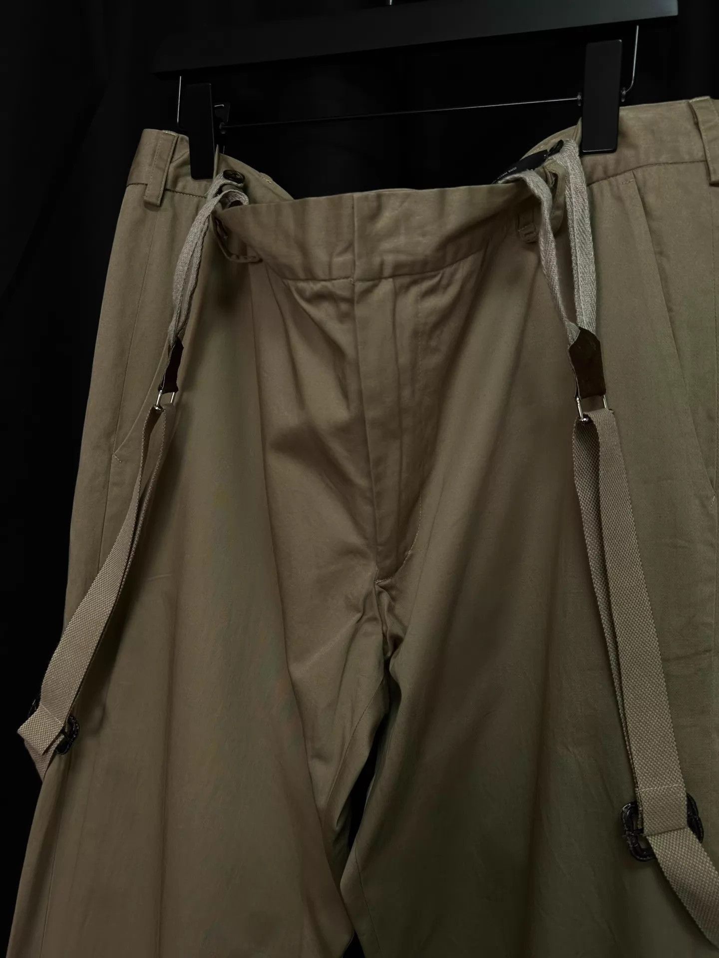 Geoffrey B. Small Beige Suspender-Accent Casual Pants Size 36 Size US 36 / EU 52 - 5 Thumbnail