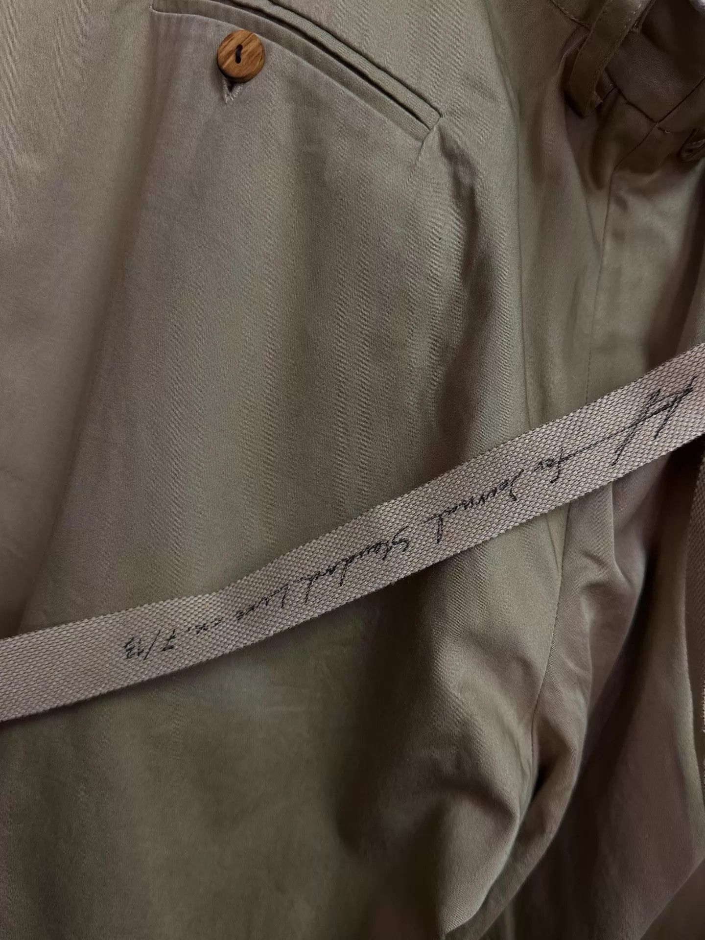 Geoffrey B. Small Beige Suspender-Accent Casual Pants Size 36 Size US 36 / EU 52 - 6 Thumbnail