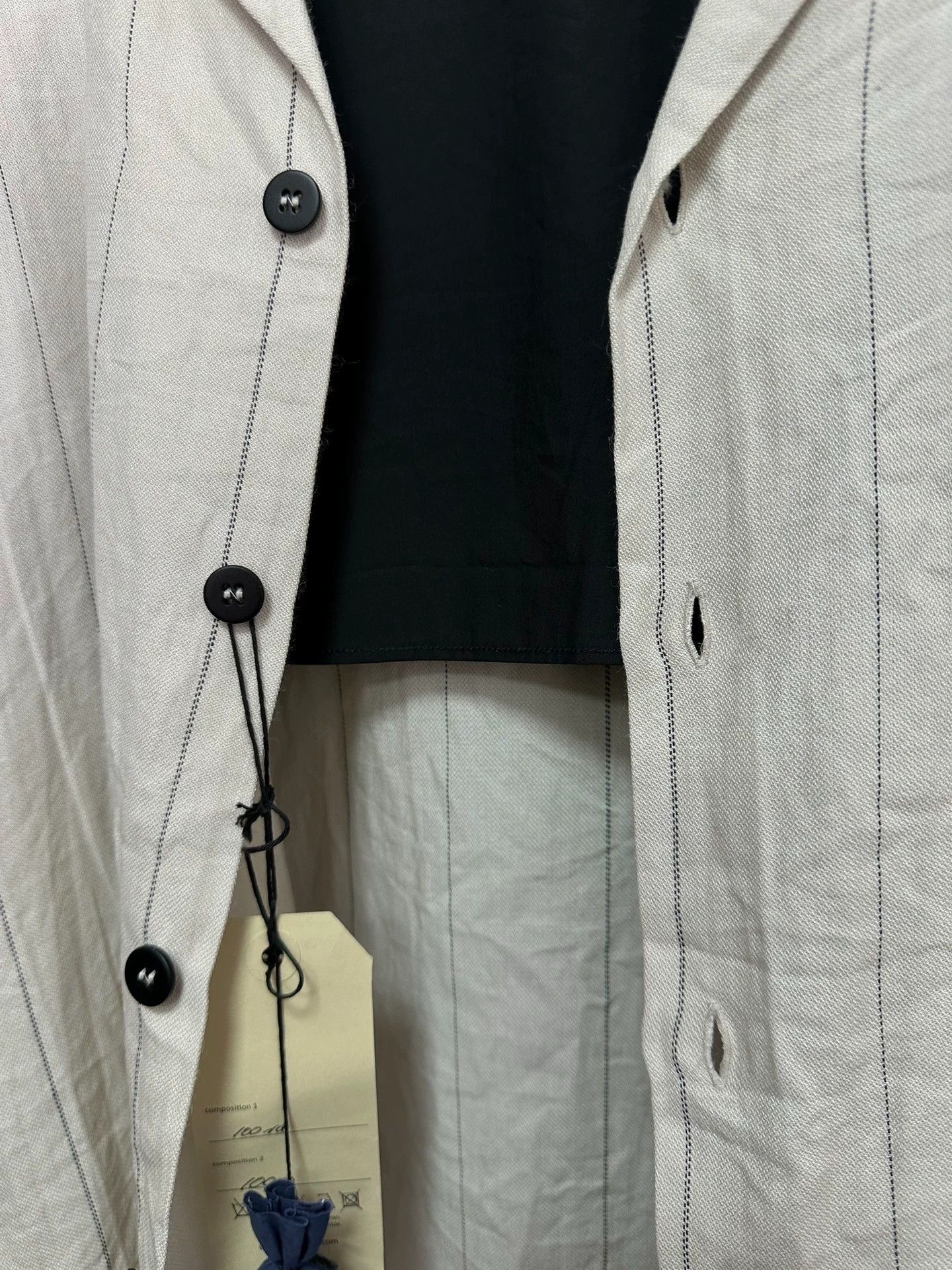 Bergfabel Beige Striped Long Sleeve Button-Up Shirt Size US S / EU 44-46 / 1 - 5 Thumbnail