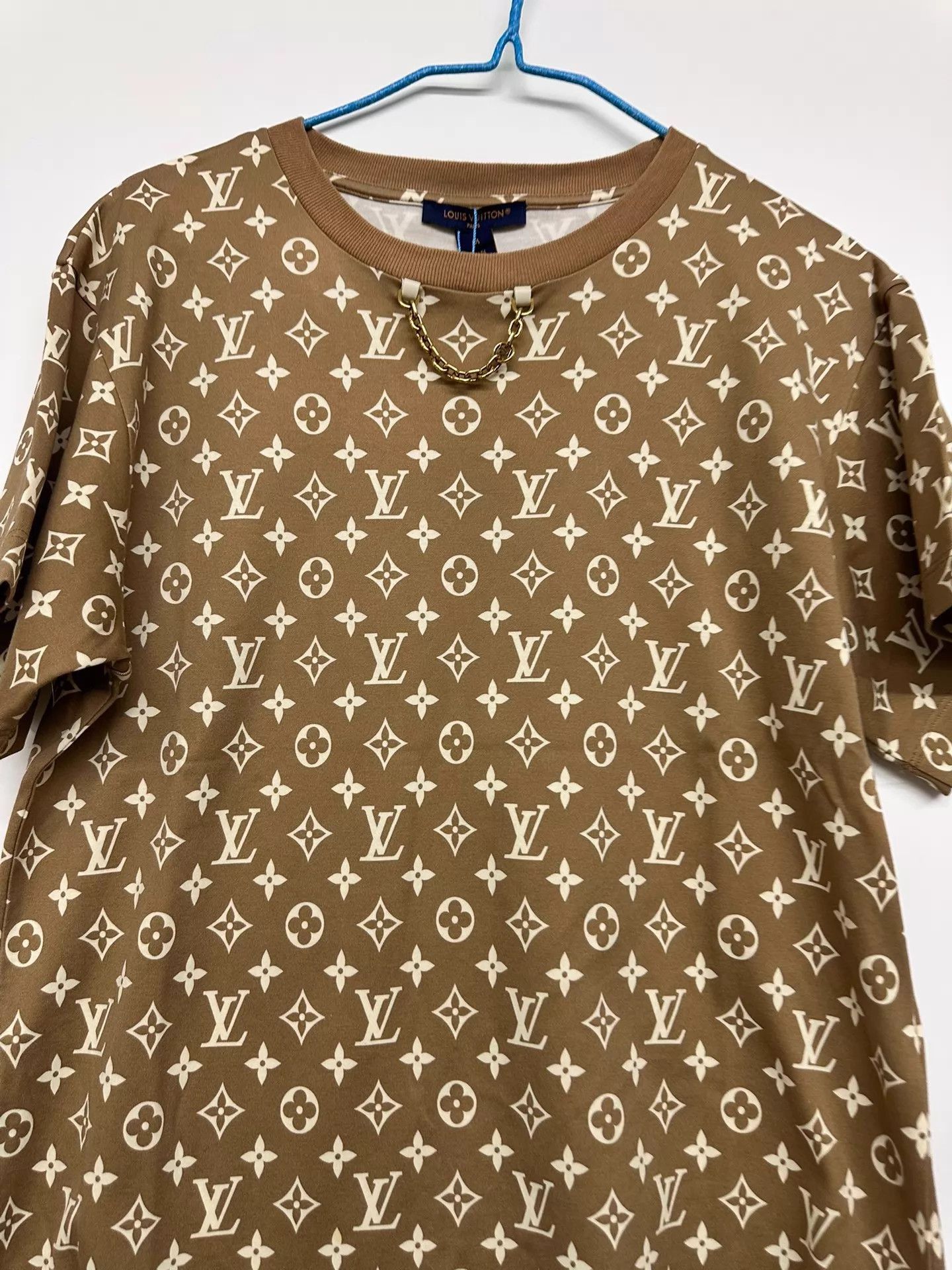 Louis Vuitton Beige Short Sleeve Patterned T-Shirt Size US M / EU 48-50 / 2 - 6 Thumbnail