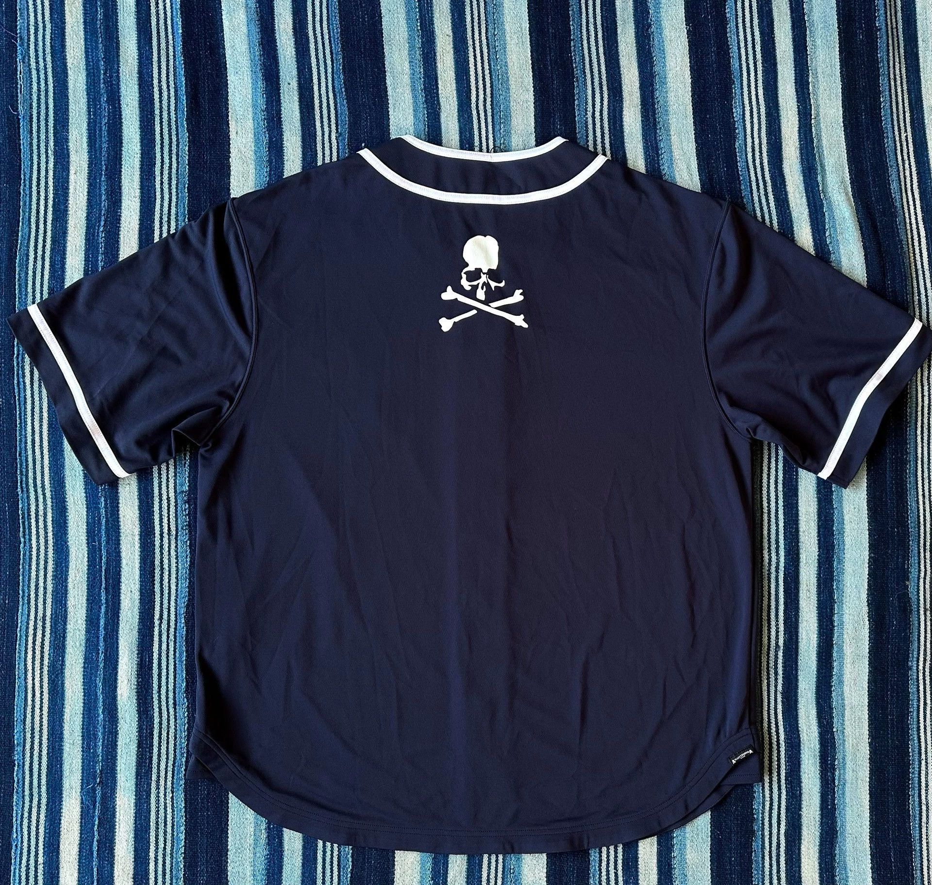 Mastermind World Blue Short Sleeve Button-Up Shirt Size US L / EU 52-54 / 3 - 2 Thumbnail