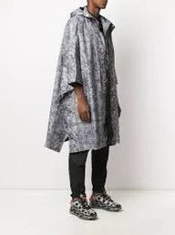 White Mountaineering Multi Pattern Hooded Rain Poncho Size US M / EU 48-50 / 2 - 6 Thumbnail