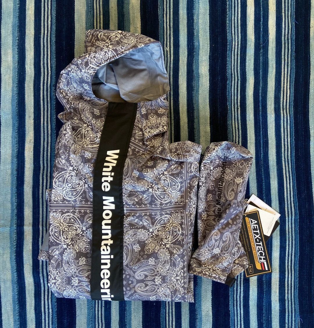White Mountaineering Multi Pattern Hooded Rain Poncho Size US M / EU 48-50 / 2 - 2 Thumbnail