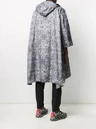White Mountaineering Multi Pattern Hooded Rain Poncho Size US M / EU 48-50 / 2 - 8 Thumbnail