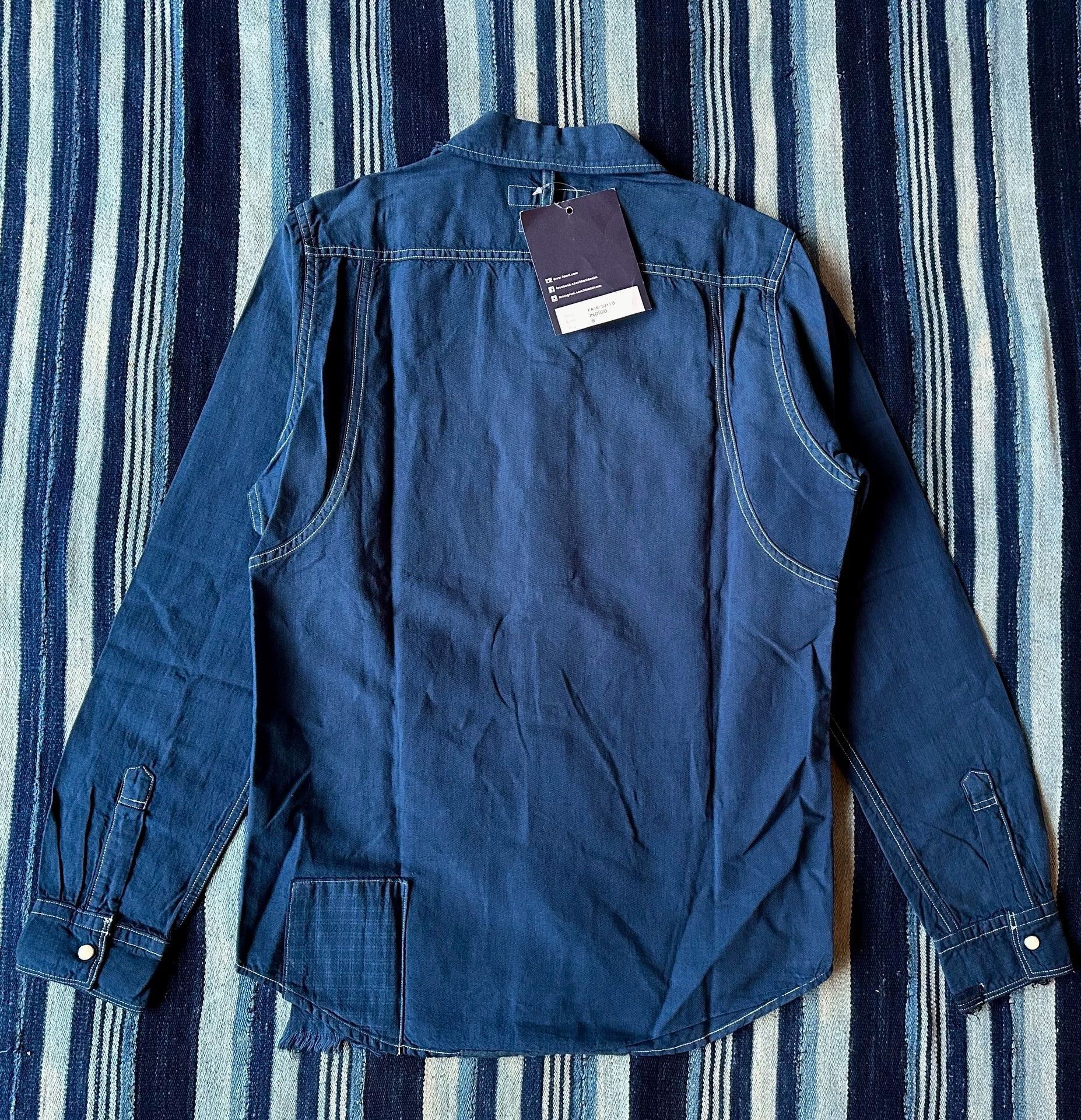 FDMTL Blue Denim Button-Up Shirt with Patch Details Size US S / EU 44-46 / 1 - 2 Thumbnail