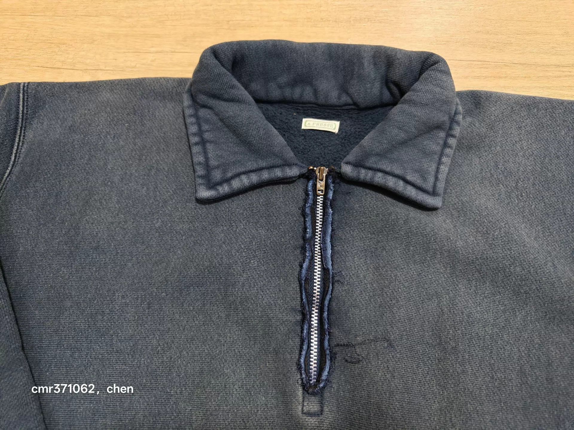 A.P.C. Blue Long Sleeve Half-Zip Collar Sweatshirt Size US M / EU 48-50 / 2 - 4 Thumbnail