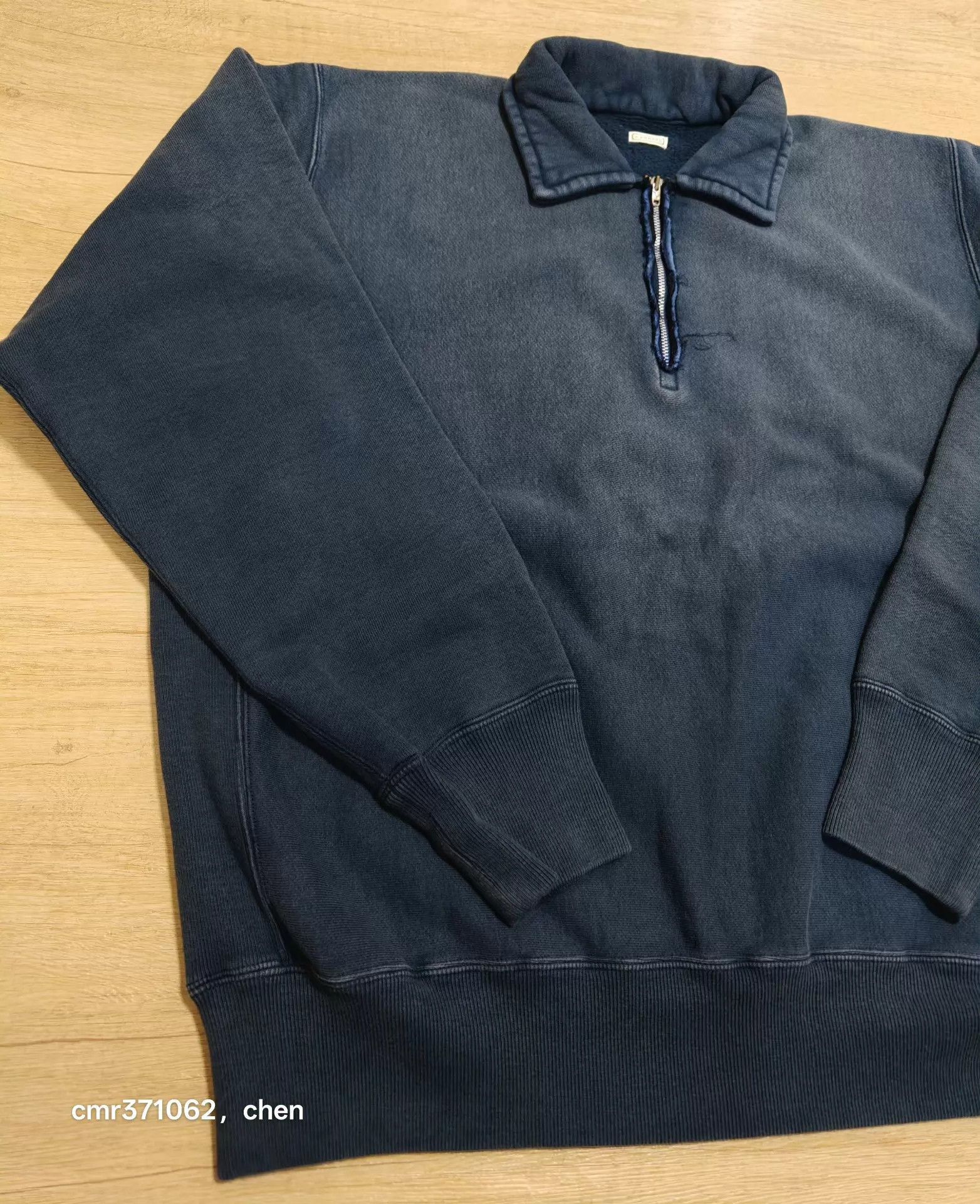 A.P.C. Blue Long Sleeve Half-Zip Collar Sweatshirt Size US M / EU 48-50 / 2 - 3 Thumbnail
