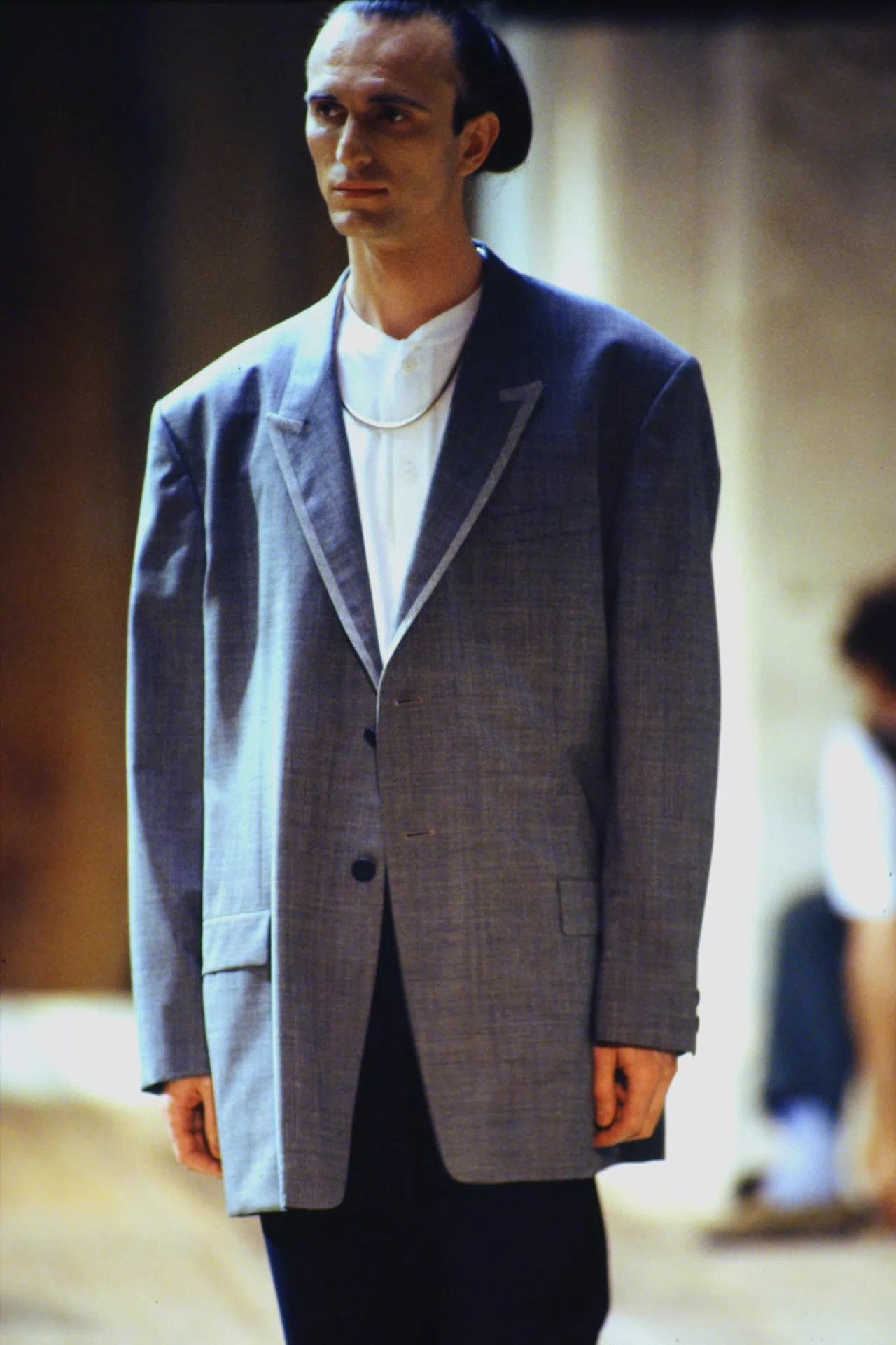 Yohji Yamamoto Gray Tailored Light Jacket - Size S Size US S / EU 44-46 / 1 - 3 Thumbnail