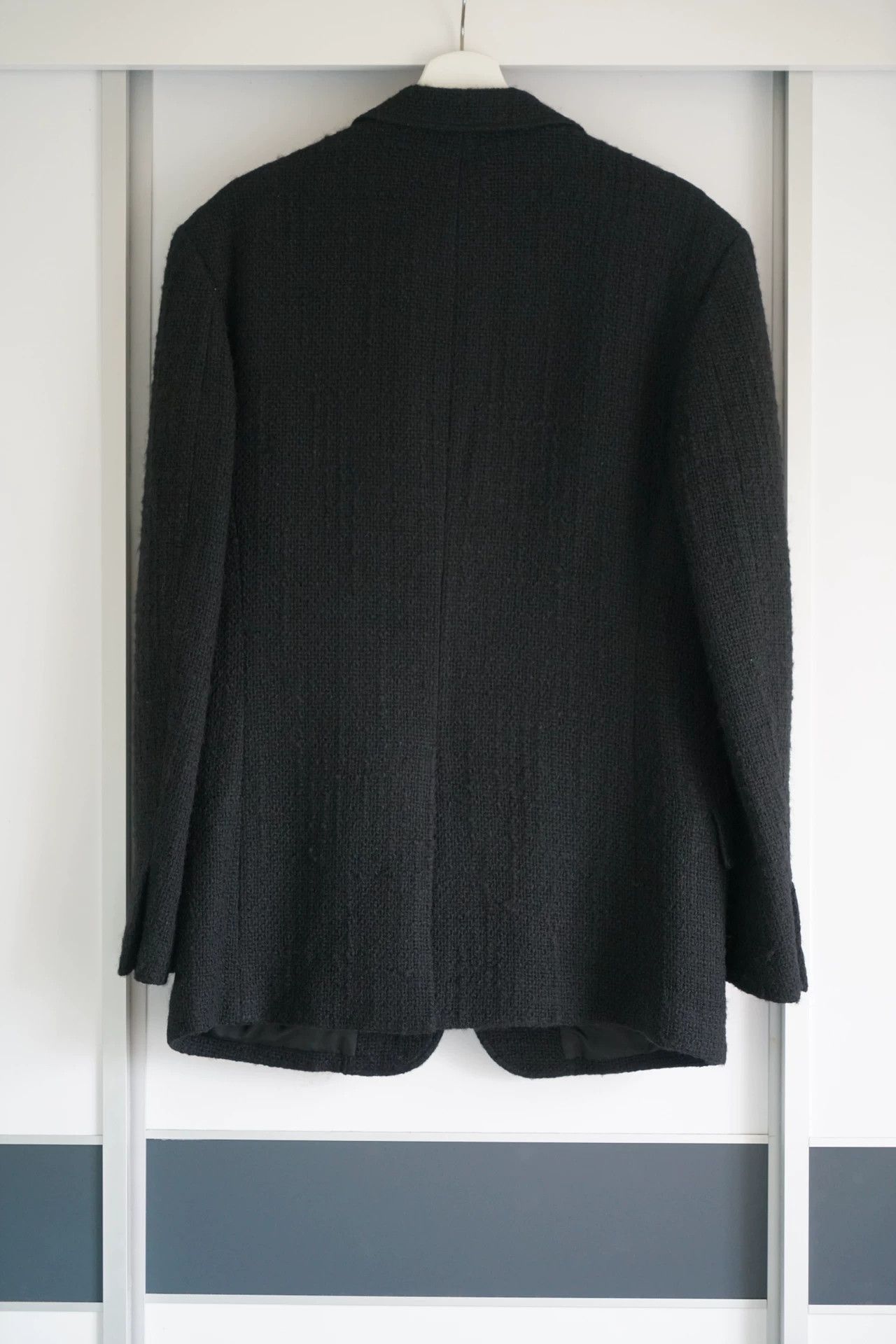 Yohji Yamamoto Black Textured Button-Front Blazer Size US M / EU 48-50 / 2 - 3 Thumbnail