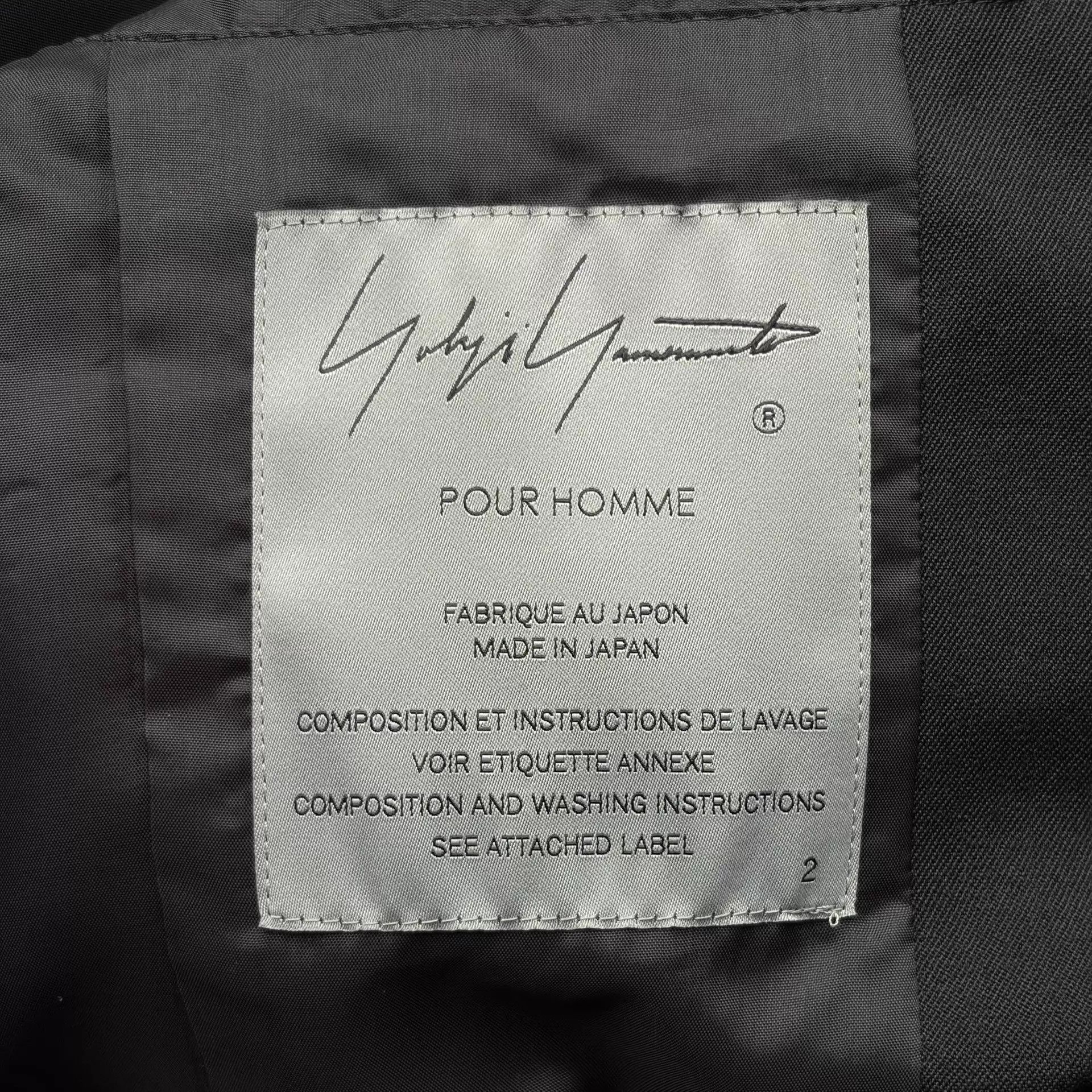 Yohji Yamamoto Black Long Coat with Button Closure Size M Size US M / EU 48-50 / 2 - 7 Thumbnail